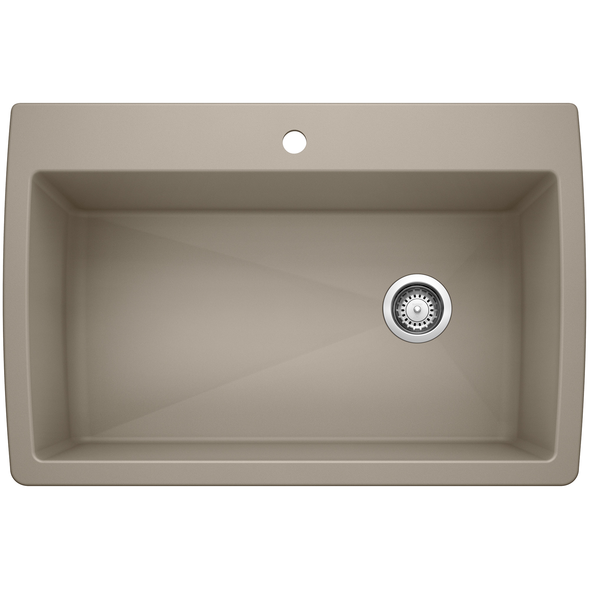 BLANCO 441287 Diamond Silgranit Drop-in or undermount 33.5-in x 22-in Granite Single bowl 1-Hole Kitchen Sink