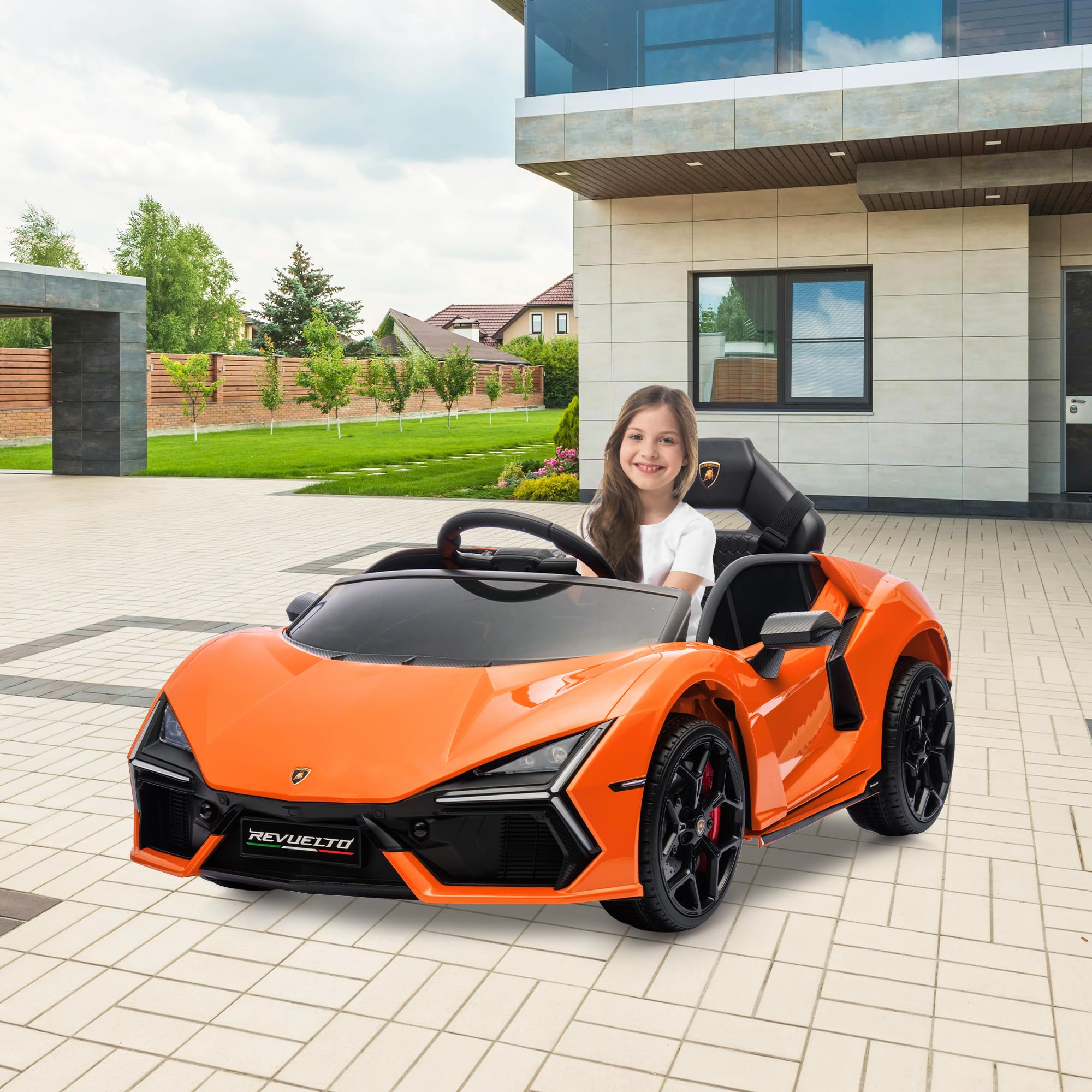 Garvee 12V Licensed Lamborghini Kids Electric Ride On Car With
