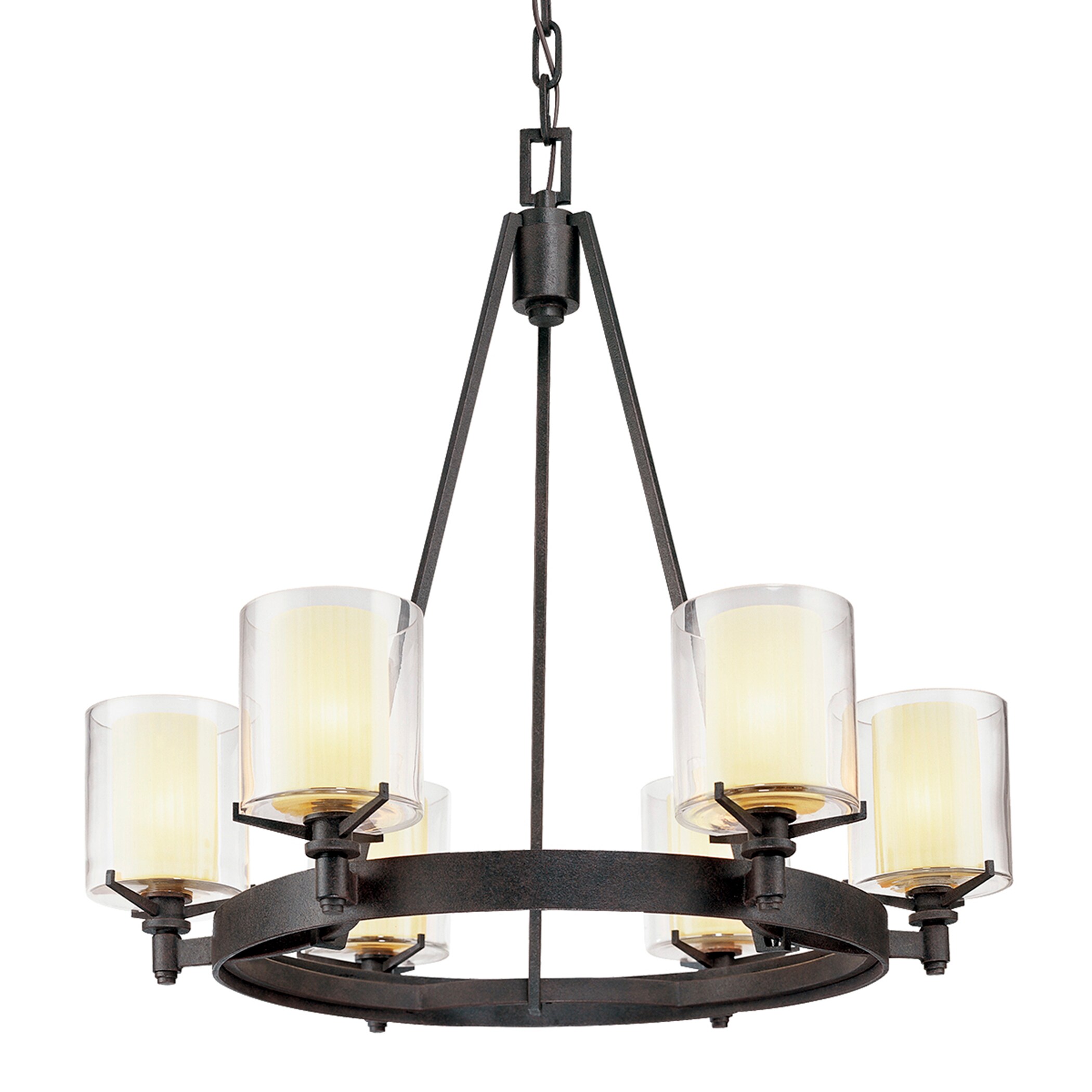 Troy Lighting F1716FR Arcadia 6-Light French Iron Transitional Dry rated Chandelier