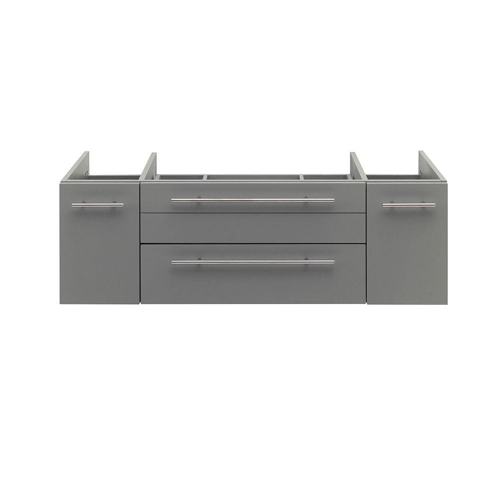 Fresca FCB6148GR-VSL-D Lucera 48-in Gray Floating Bathroom Vanity Base Cabinet without Top