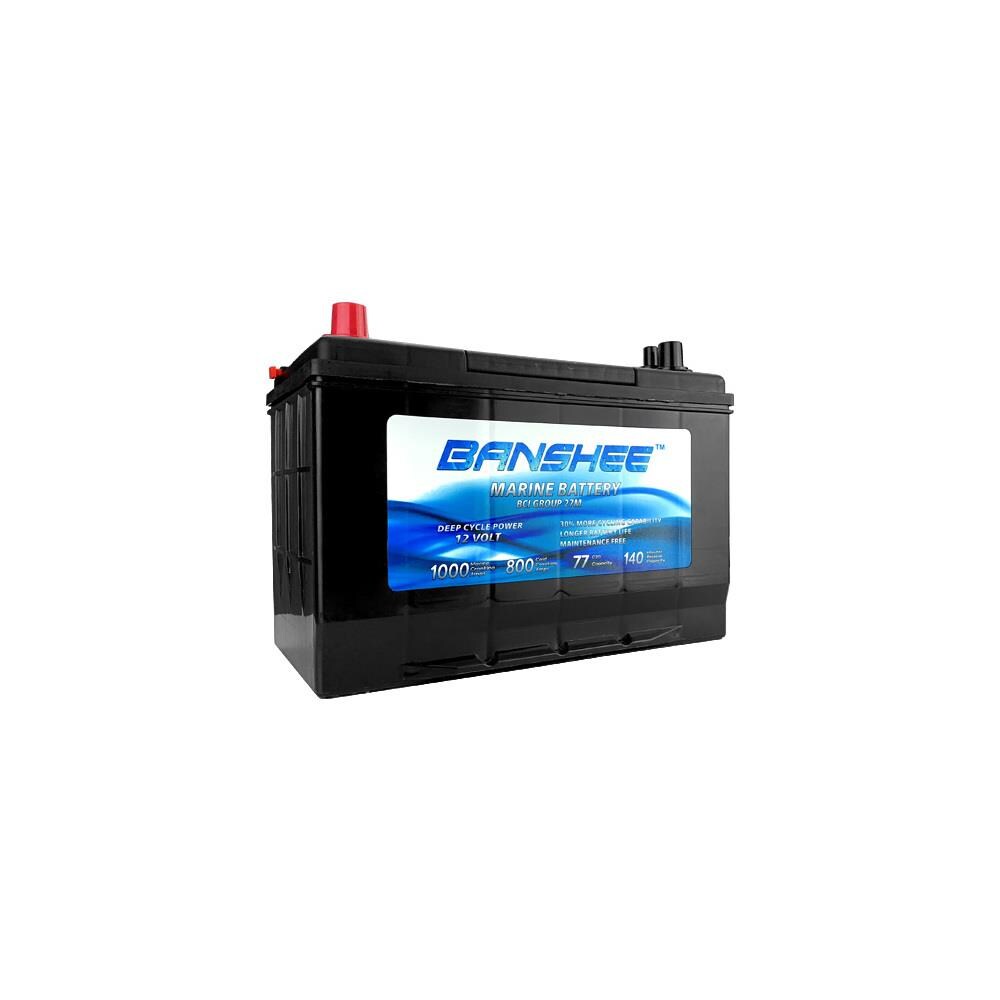 Banshee BTJK12334  27M- -104 Deep Cycle Dual Purpose Marine Battery- Group Size 27