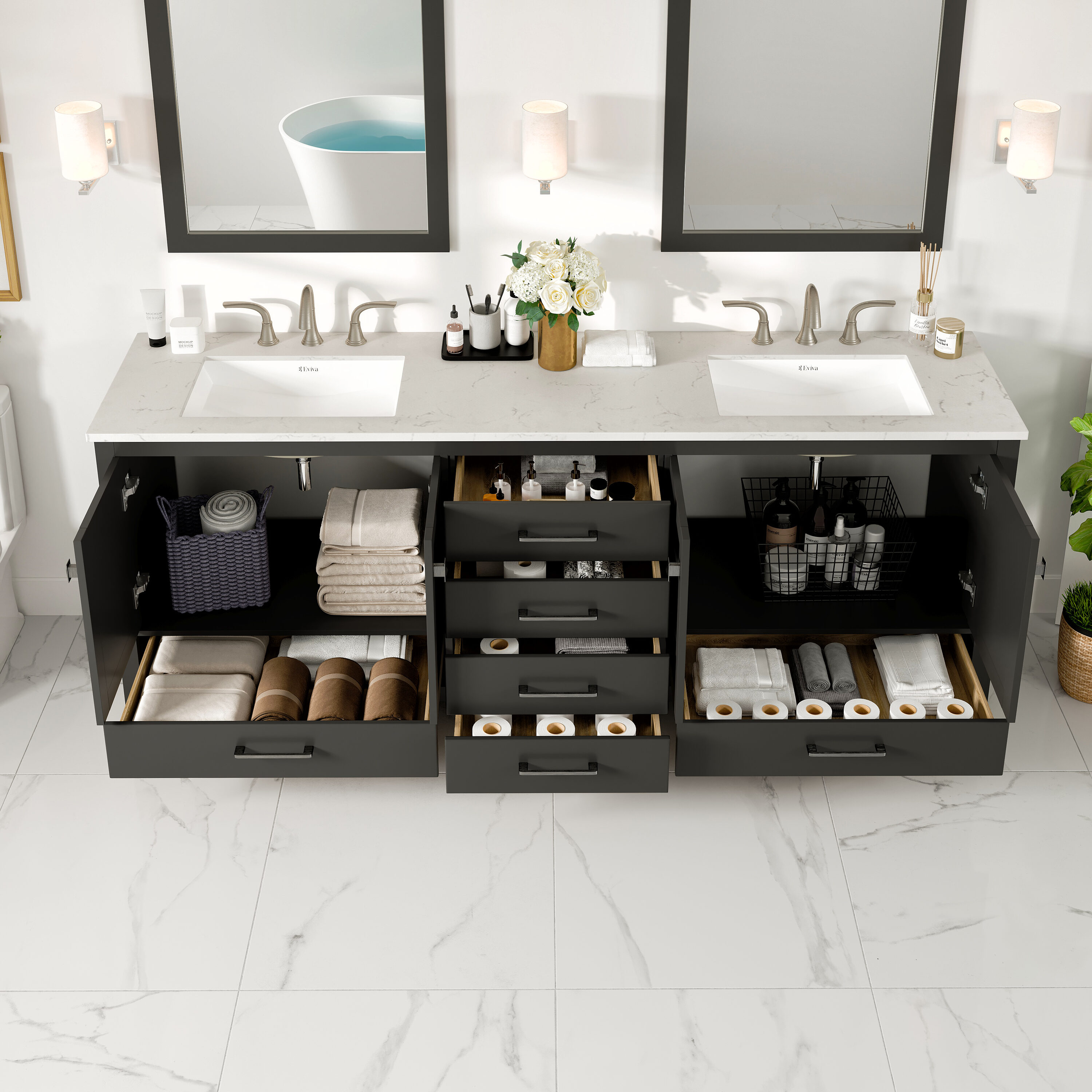 Eviva EVVN412-84ES Bath-Vanity-Combo - View #4