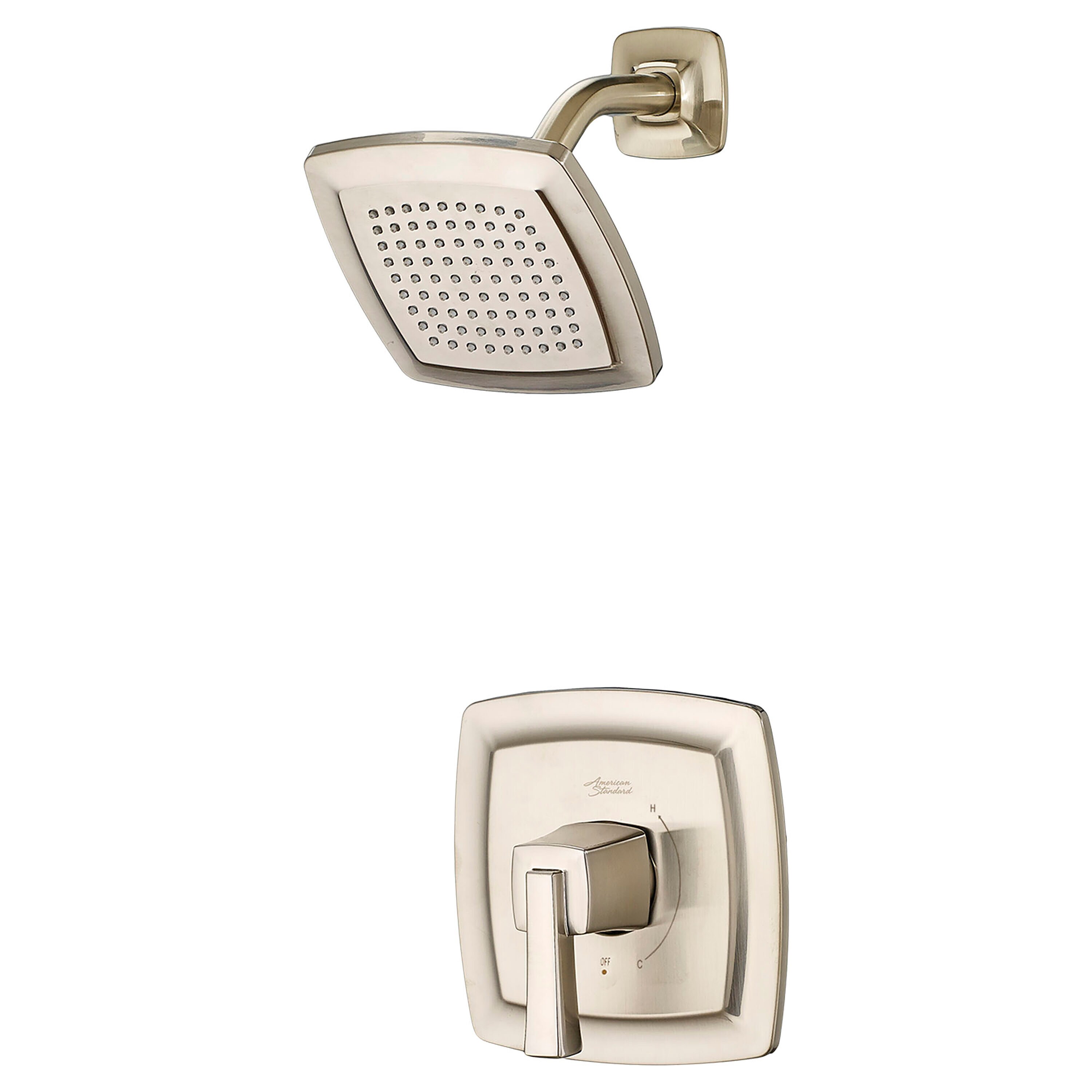 Brushed Nickel Wall Mounted Shower Faucet Trim Kit