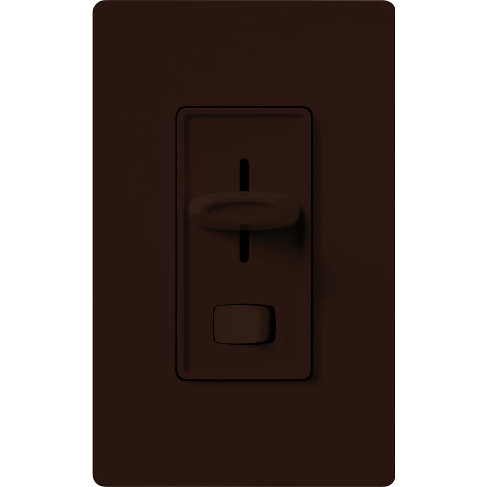 Lutron Skylark Incandescent Single Pole3 Way Illuminated Slide Light Dimmer Switch Brown In 2305