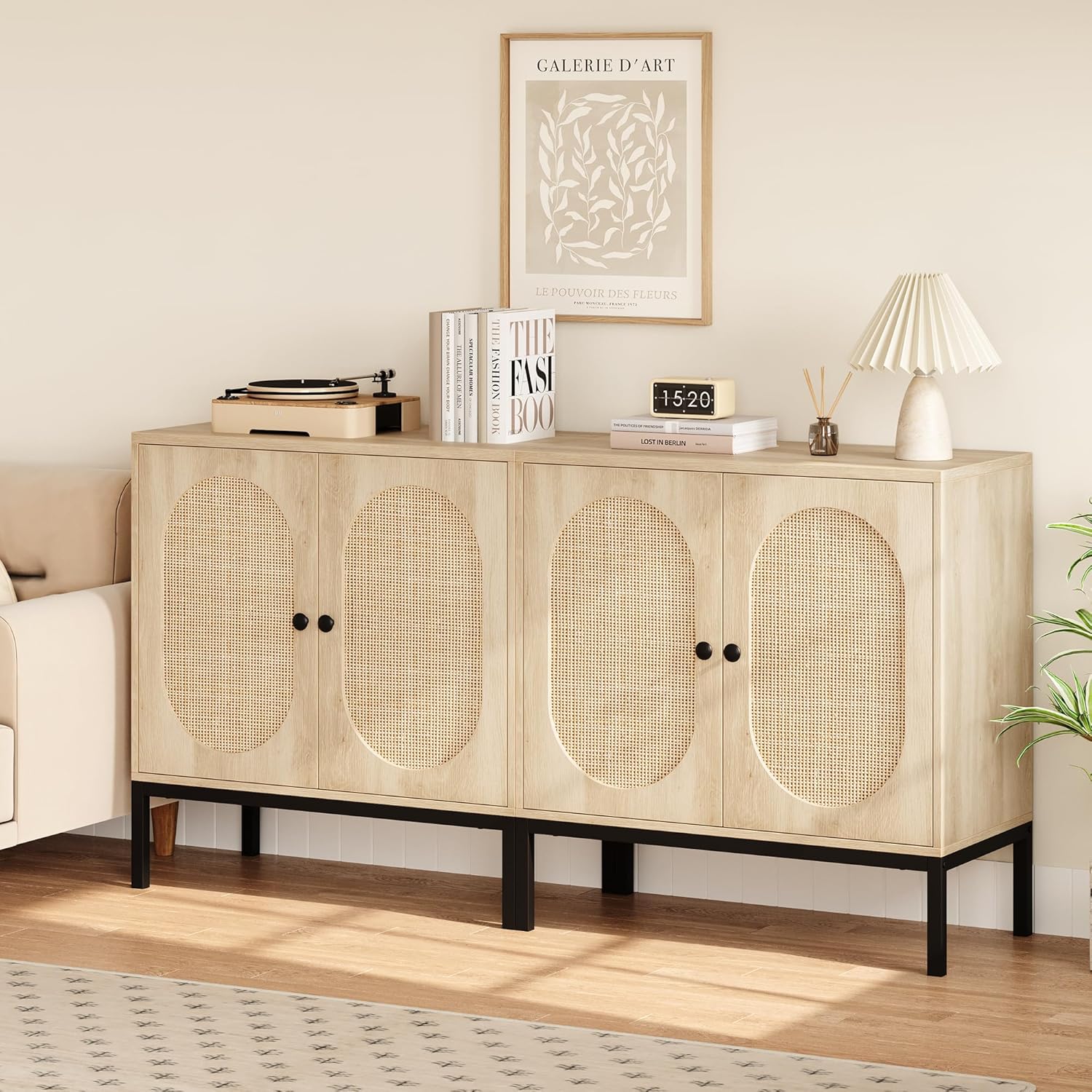 Qeetex Features elegant fluted frosted glass doors with clean lines combining practical storage and sophisticated modern style for any room #AWEPHO0YZ22C3W