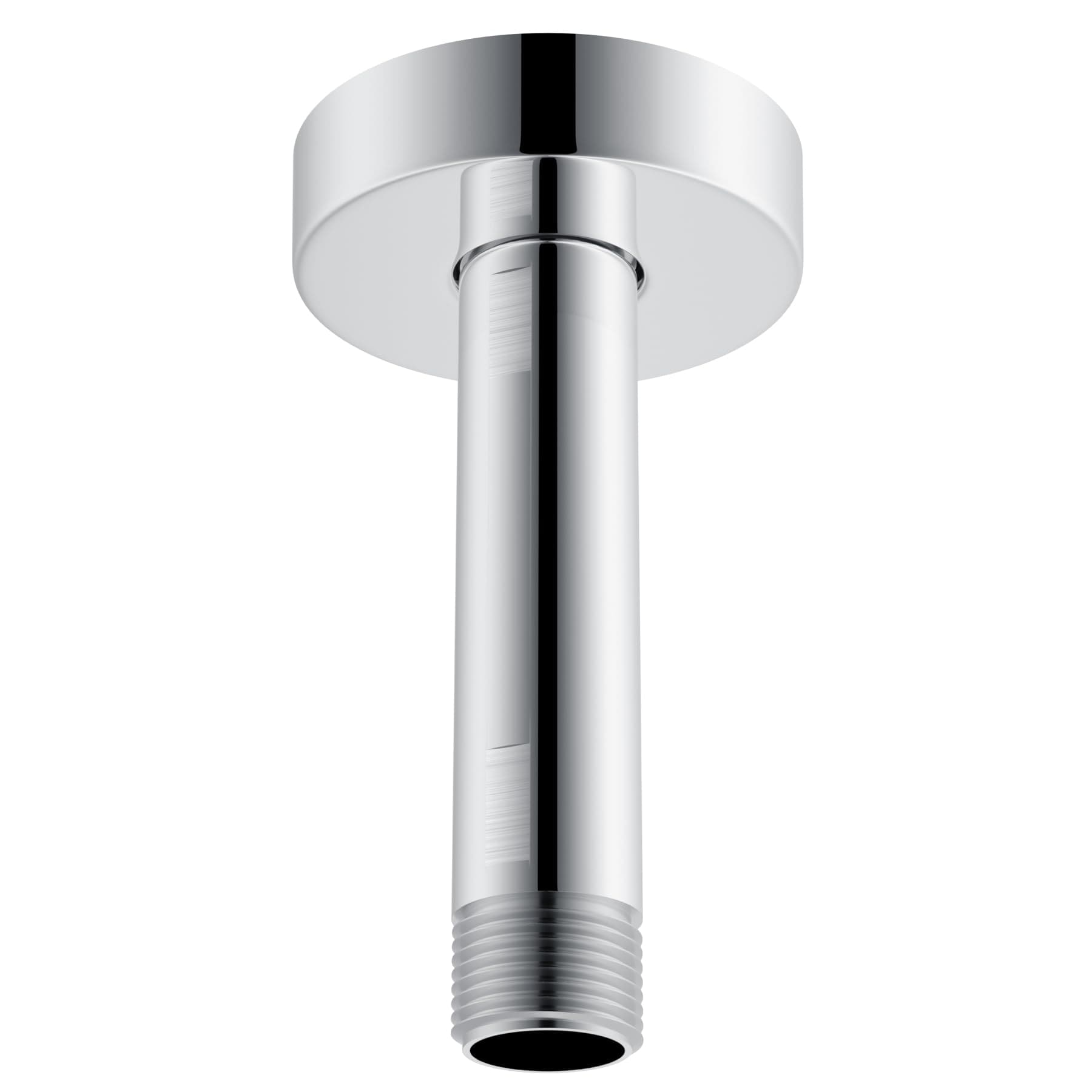 Aoibox  All Metal Ceiling Mounted Shower Arm Extension Stainless Steel Straight Shower Head Extender Chrome Finish Flange US Standard Connection