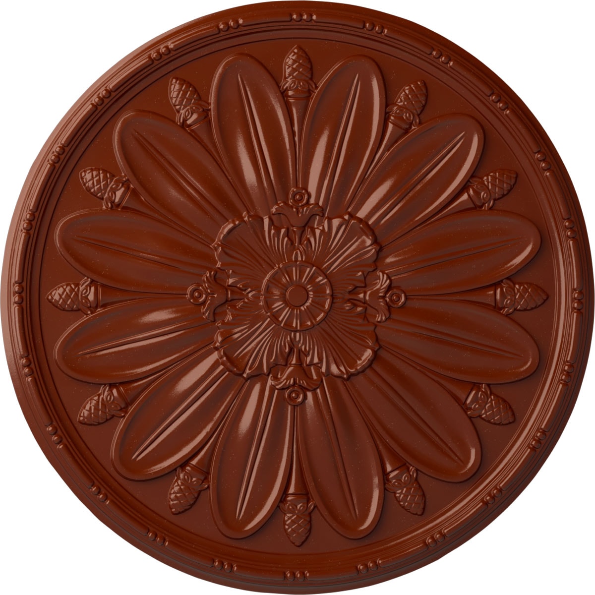 Ekena Millwork CM40DLFIF Delfina 40-in W x 40-in L Painted Firebrick Polyurethane Whole Ceiling Medallion