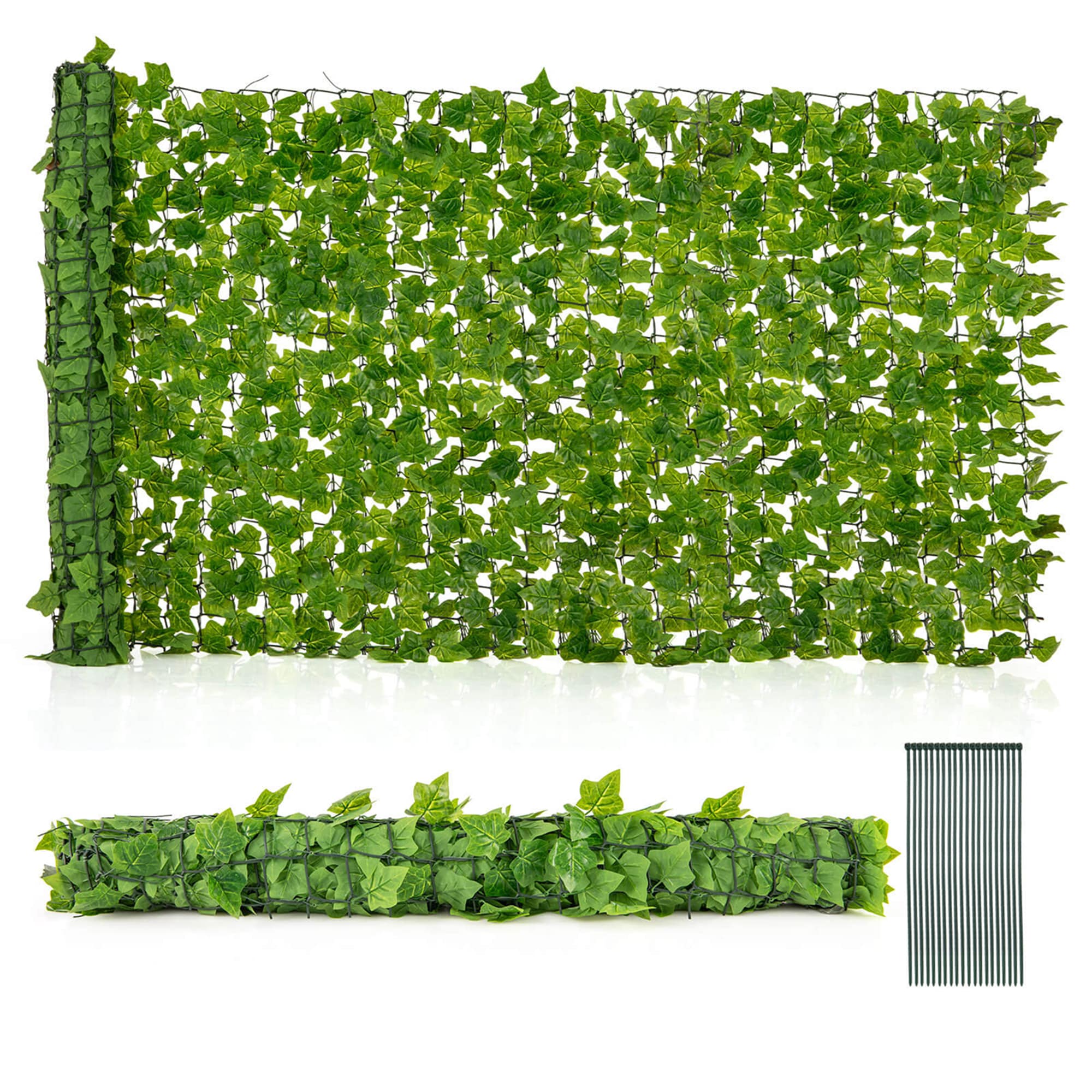 Costway HCST03009 0.01-in x 40-in x 96-in 2 -Pack Light Green Polyethelene Decorative fencing
