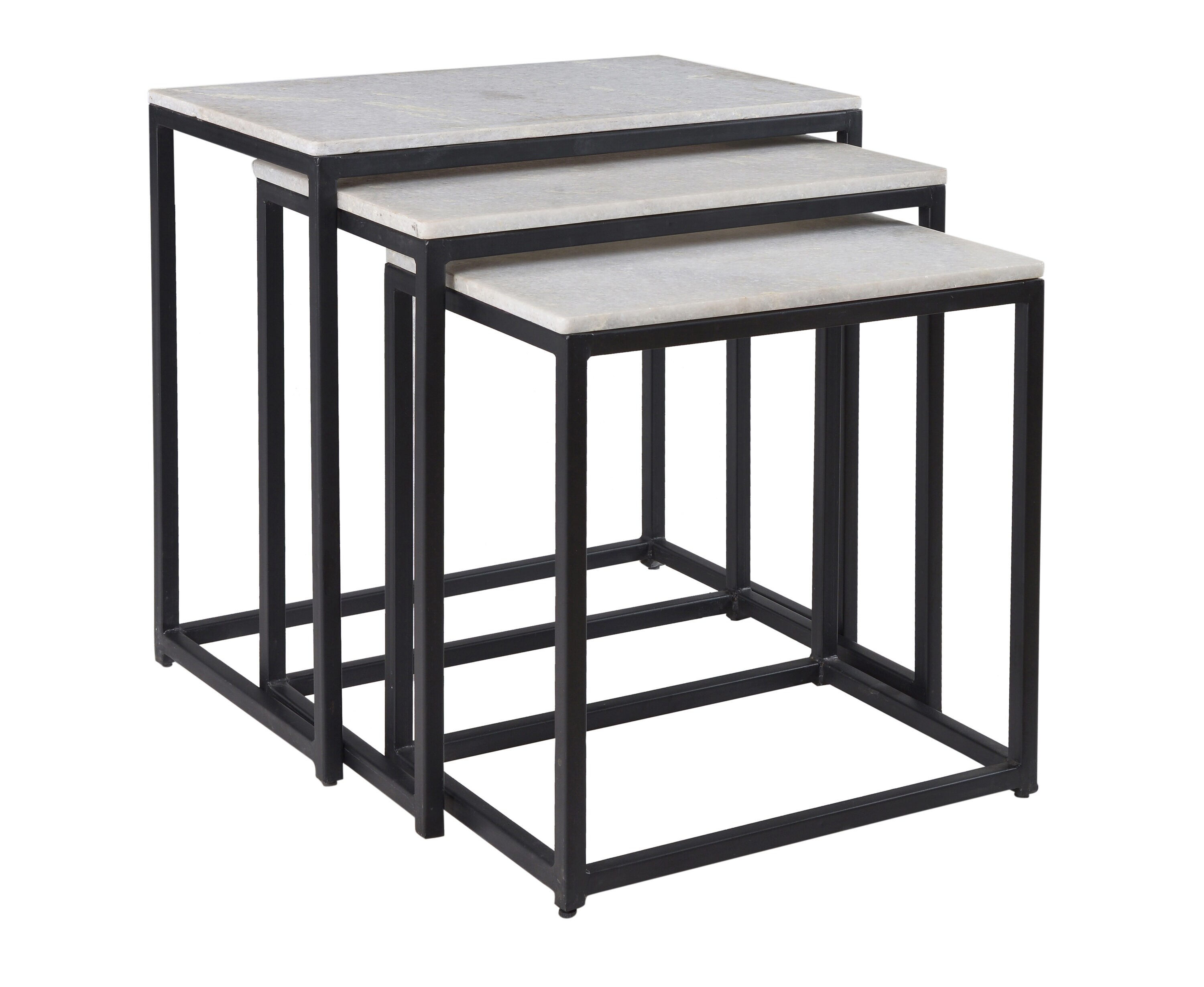 Coast to Coast 93413 24-in W x 24-in H Ponga Black Granite/Marble Coastal End Table Fully Assembled