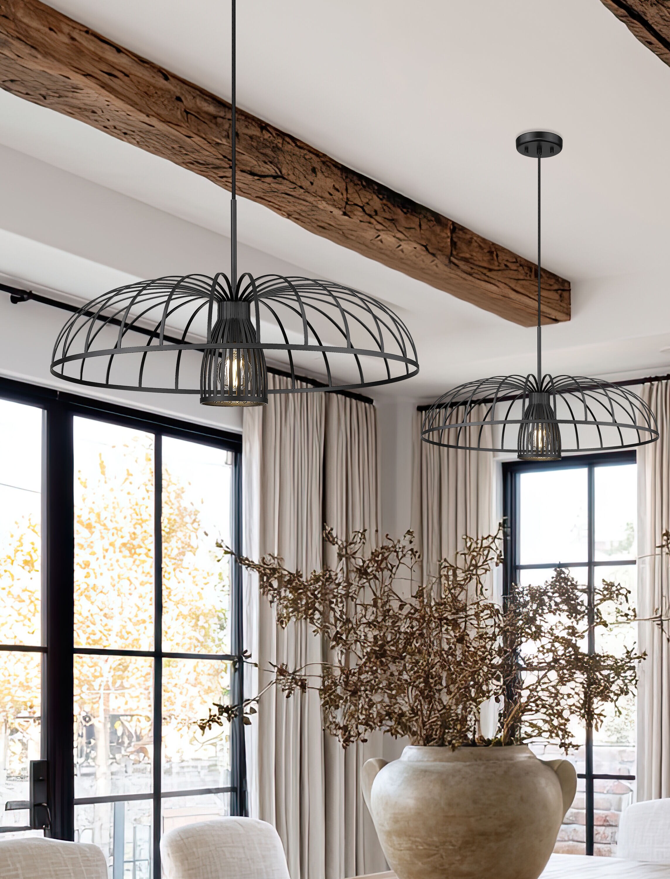 Z-Lite Valencia 24in Matte Black Fixture with --- --- Shade in the ...