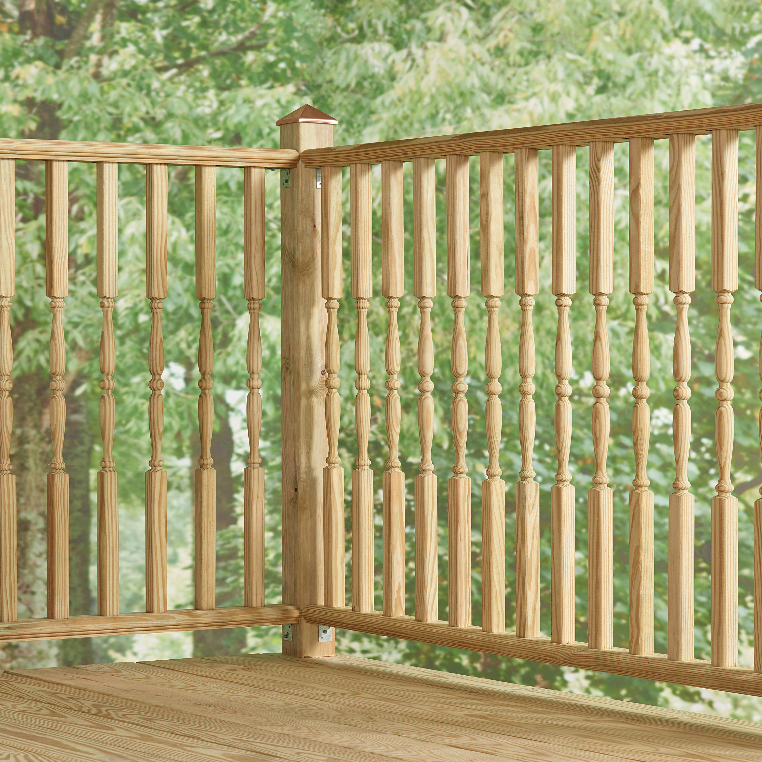 Severe Weather 2-in x 36-in Pressure Treated Brown Wood Turned Deck Spindle  in the Deck Balusters department at Lowes.com