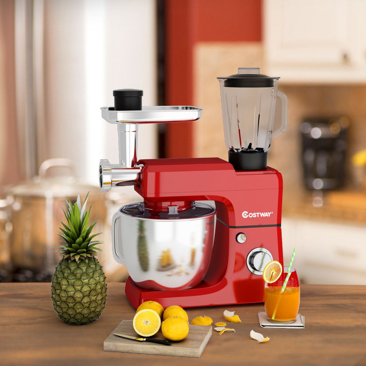 Goplus 3 in Multi-Functional 800W Stand Grinder Blender Sausage Stuffer in the Stand Mixers department at Lowes.com
