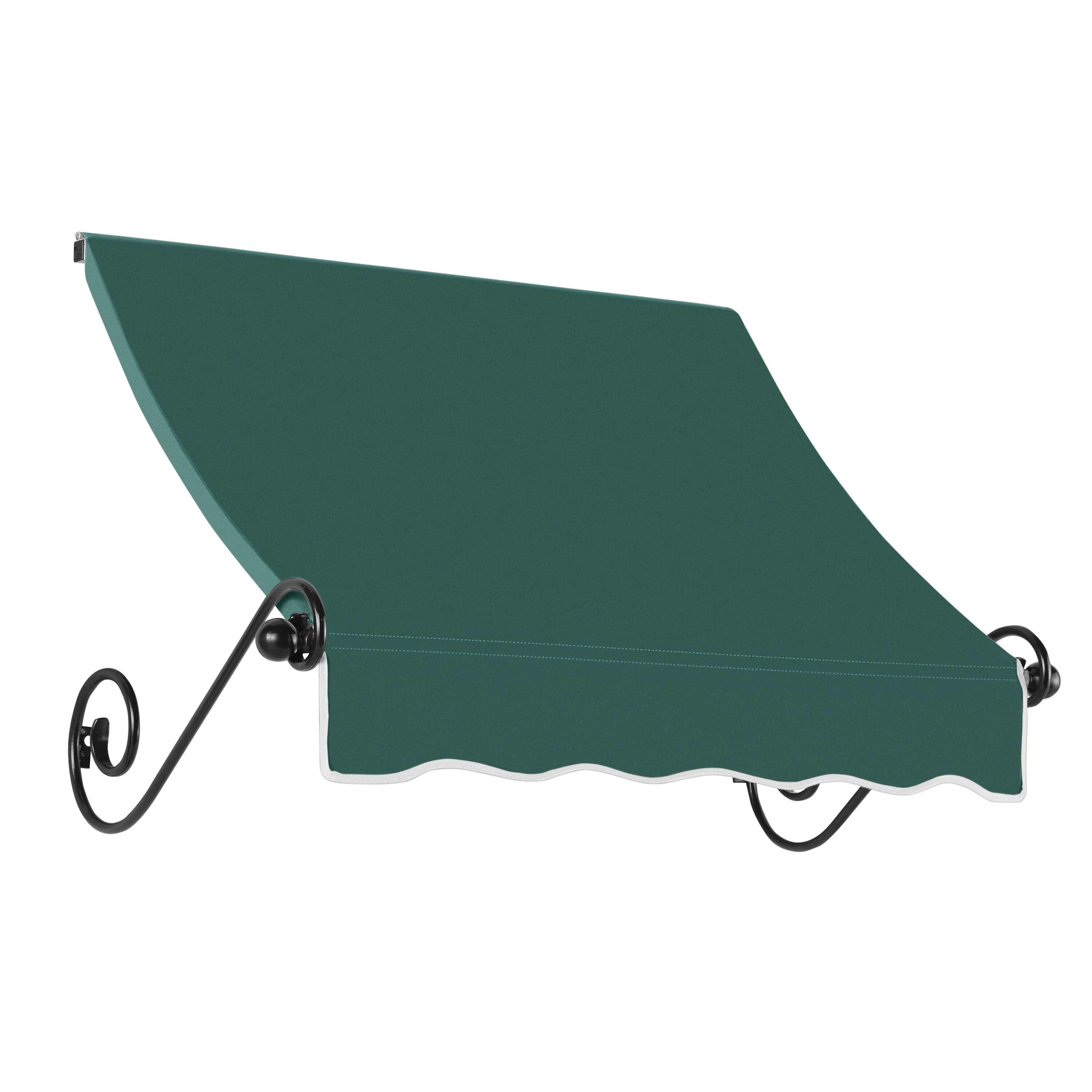 Awntech CH33-L-3F Charleston 40.5-in Wide x 36-in Projection x 36-in Height Fabric Forest Solid Fixed Window/Door Awning
