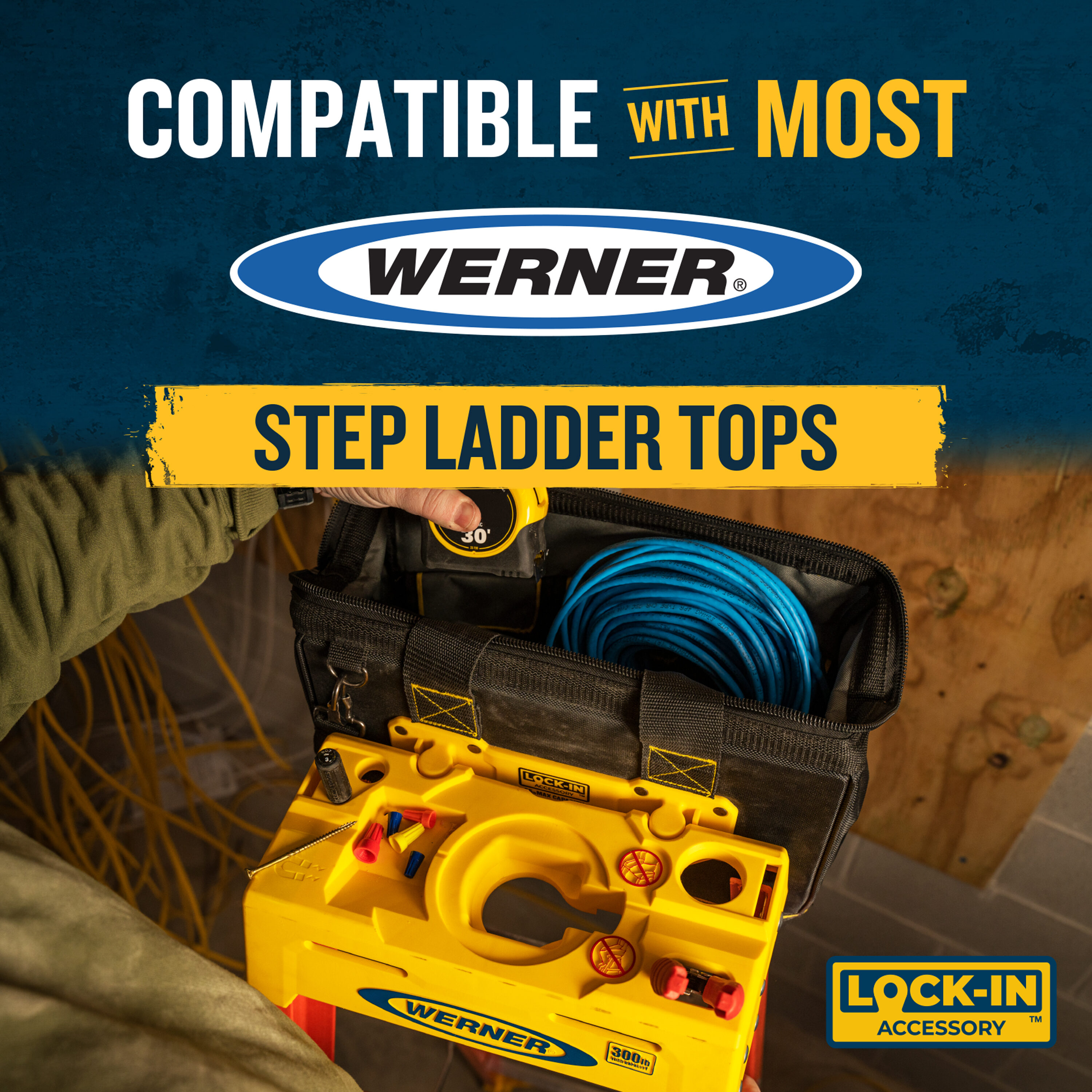 Werner Lock-In Fibreglass Step Ladder Accessories