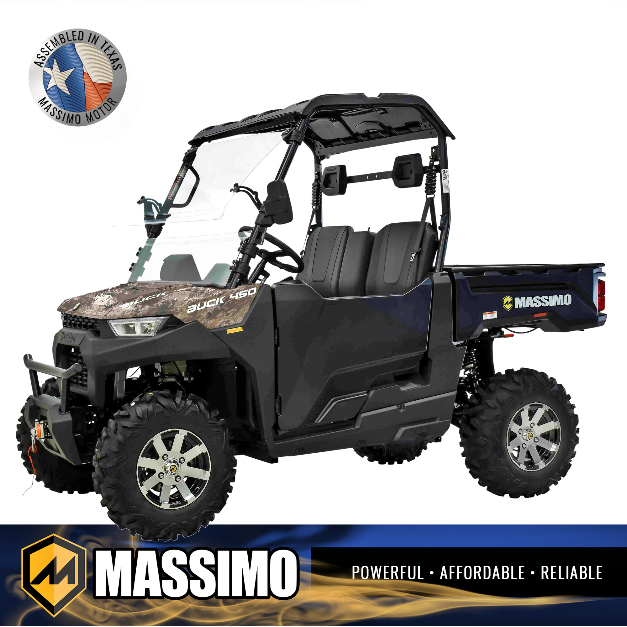 Massimo U13S450719 Buck 450 4Wd 352Cc Gas Utv with Dump Bed