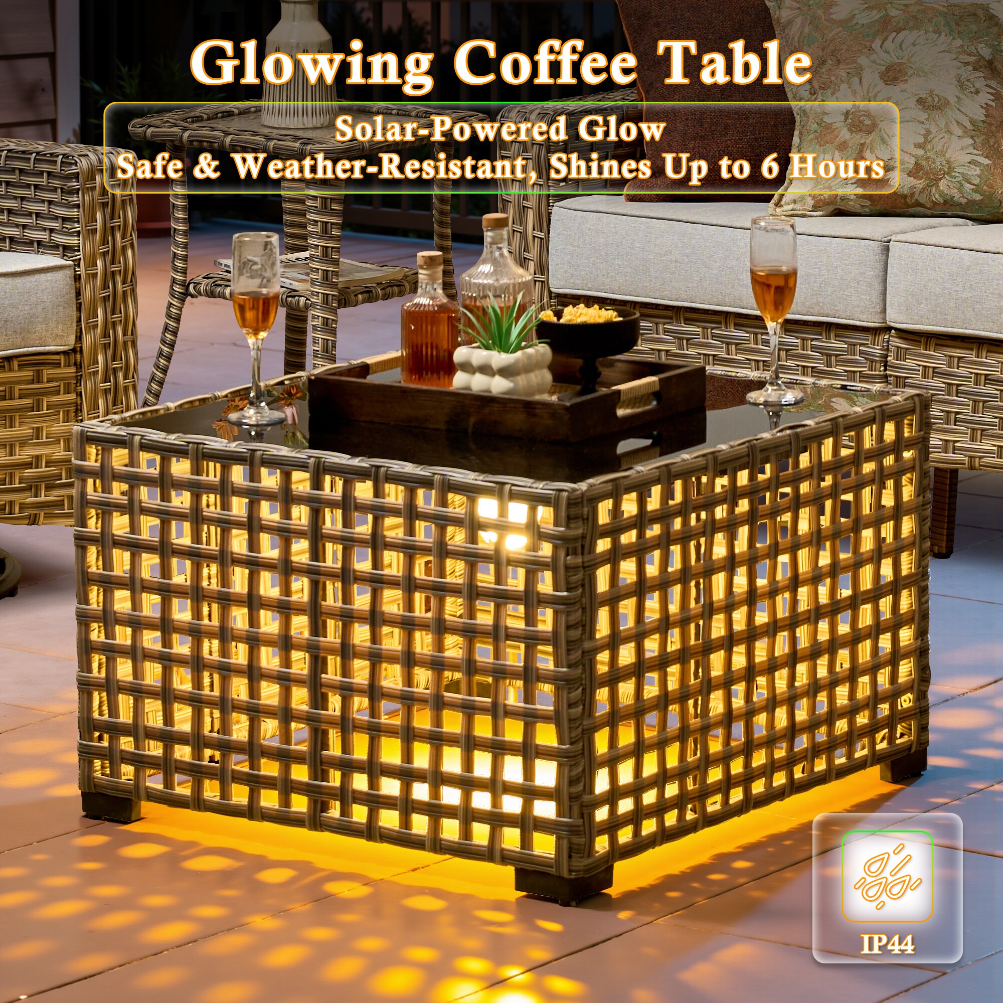 Pouuin SYZPAD403 Patio-Conversation-Sets - View #2