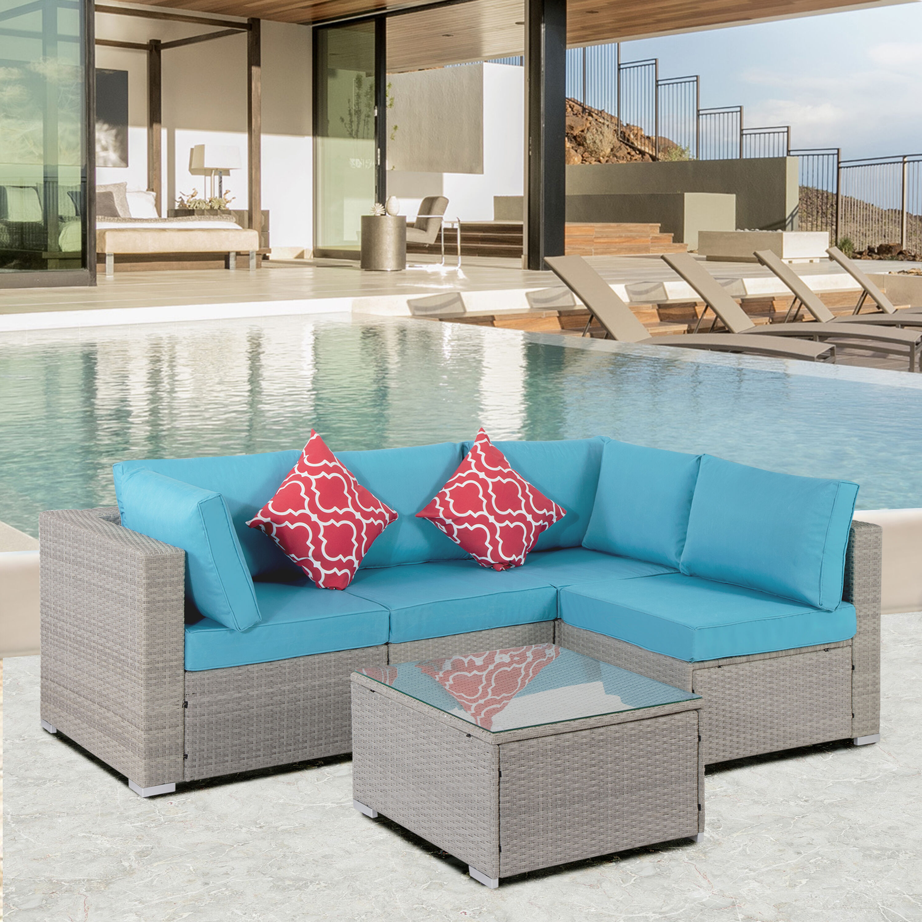 Afoxsos LSSA11OT029 Patio-Conversation-Sets - View #8