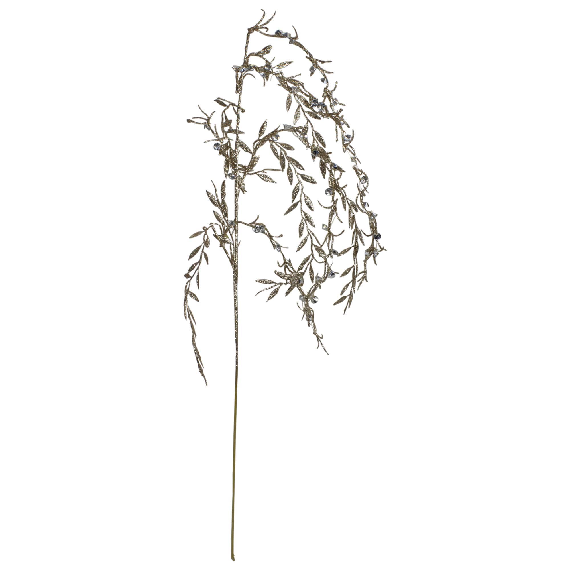 Northlight 41 inch Silver and Gold Glittered Willow Branch Christmas Spray