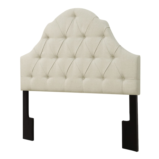 Accentrics Home Beige Full/Queen Polyester Upholstered Headboard in the ...