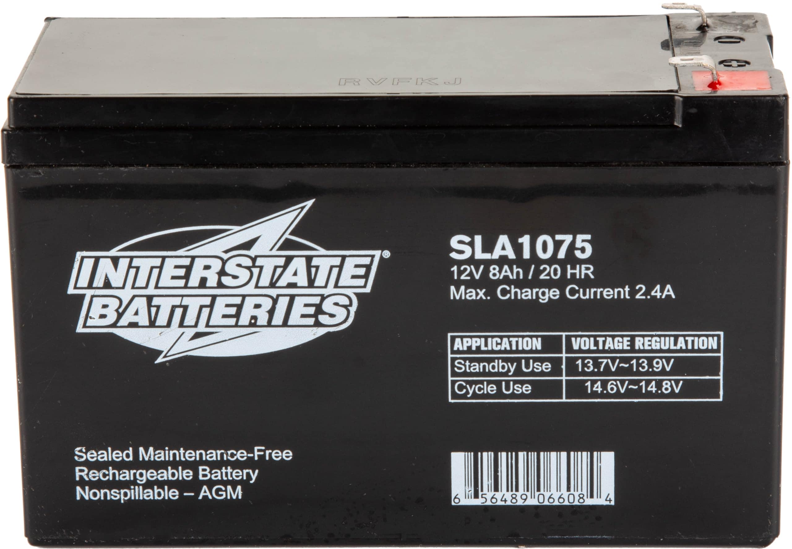 Windmill Interstate Batteries 12V 8Ah SLA1075 Sealed Lead Acid AGM Battery F1 Terminal