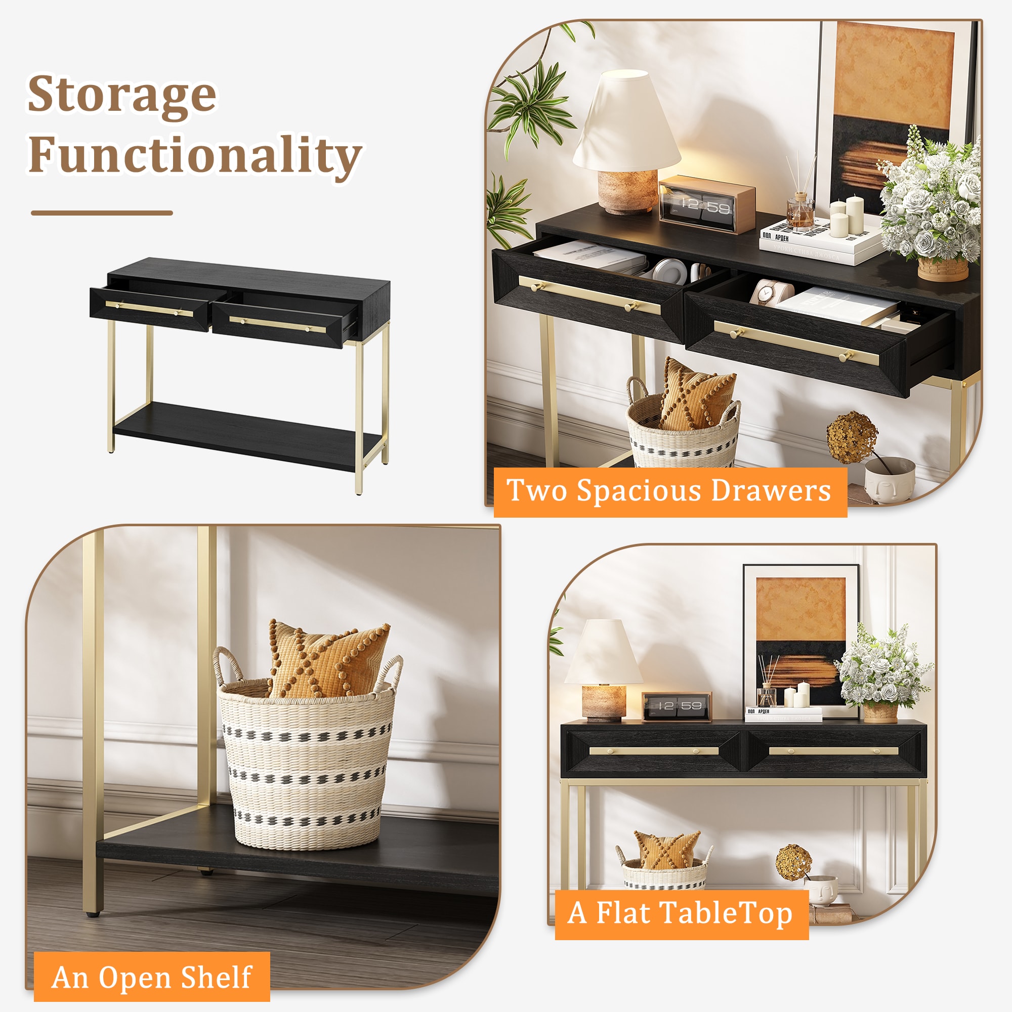 FurniFusion SF-R-7910B Console-Sofa-Tables - View #6