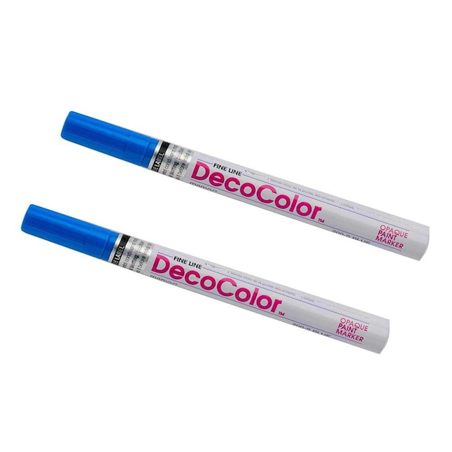 JAM Paper Jam Paper Fine Line Opaque Paint Markers, Blue, 2/Pack in the  Pens, Pencils & Markers department at