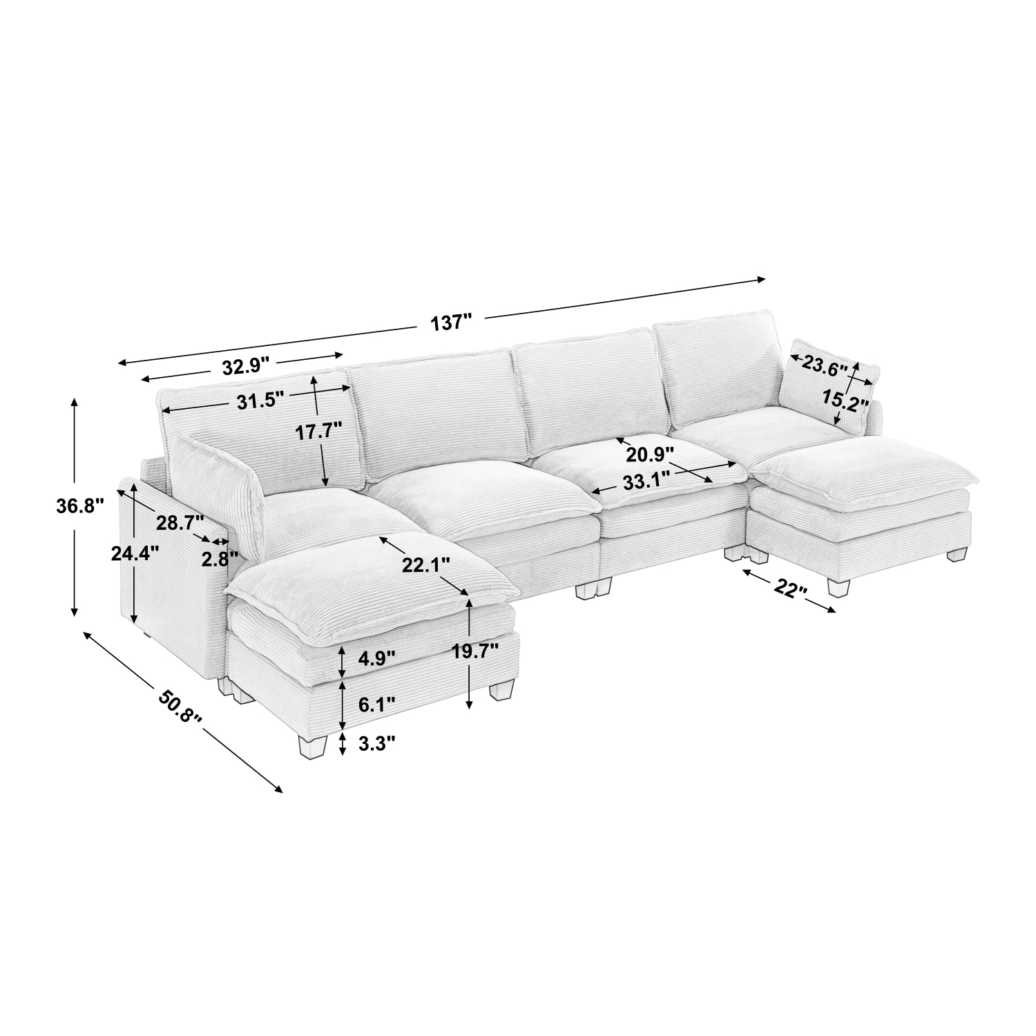 Streamdale Furniture W2705P268485 Indoor-Ottomans - View #6