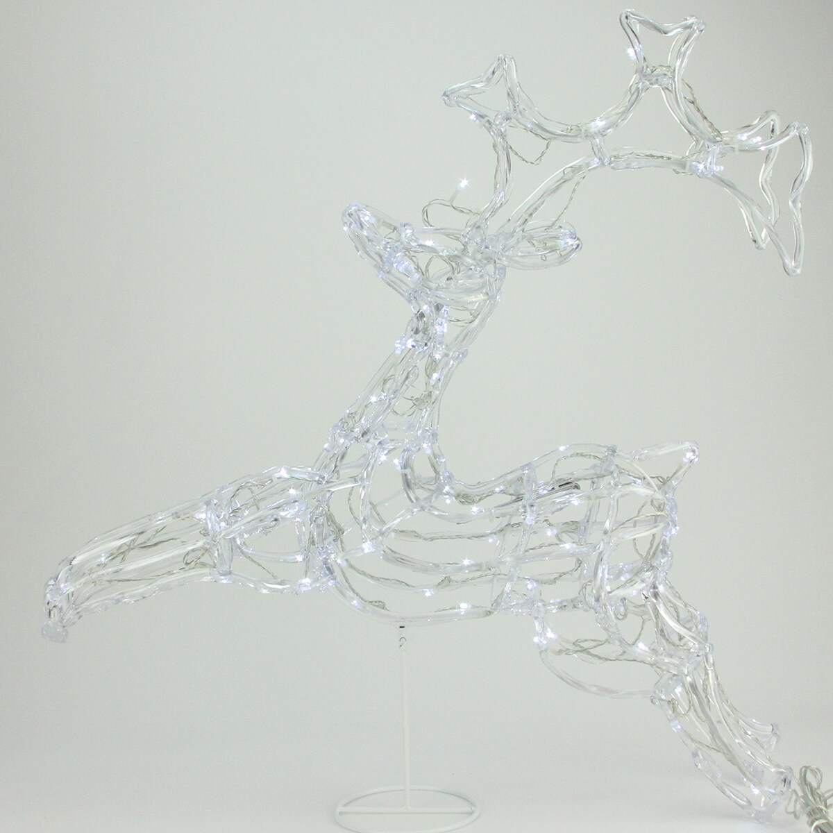 Northlight 31464442 33-Inches Freestanding Reindeer Yard decoration with White LED Lights