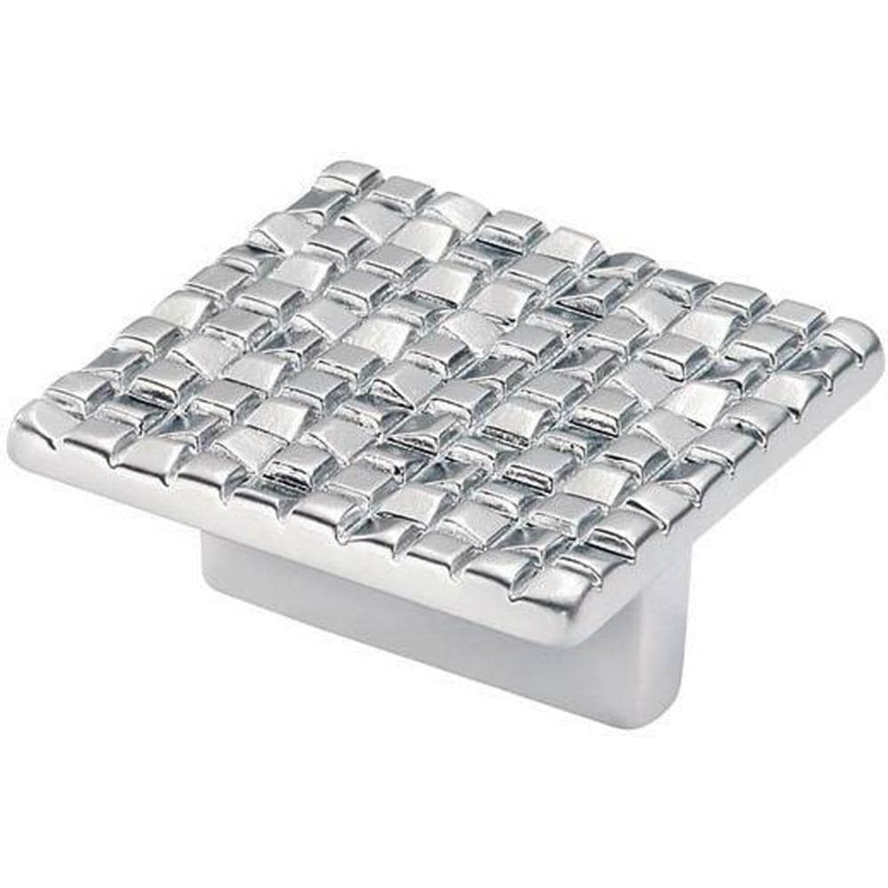 Siro Designs 90-124 Mosaic Matte Chrome Geometric Transitional Cabinet Knob