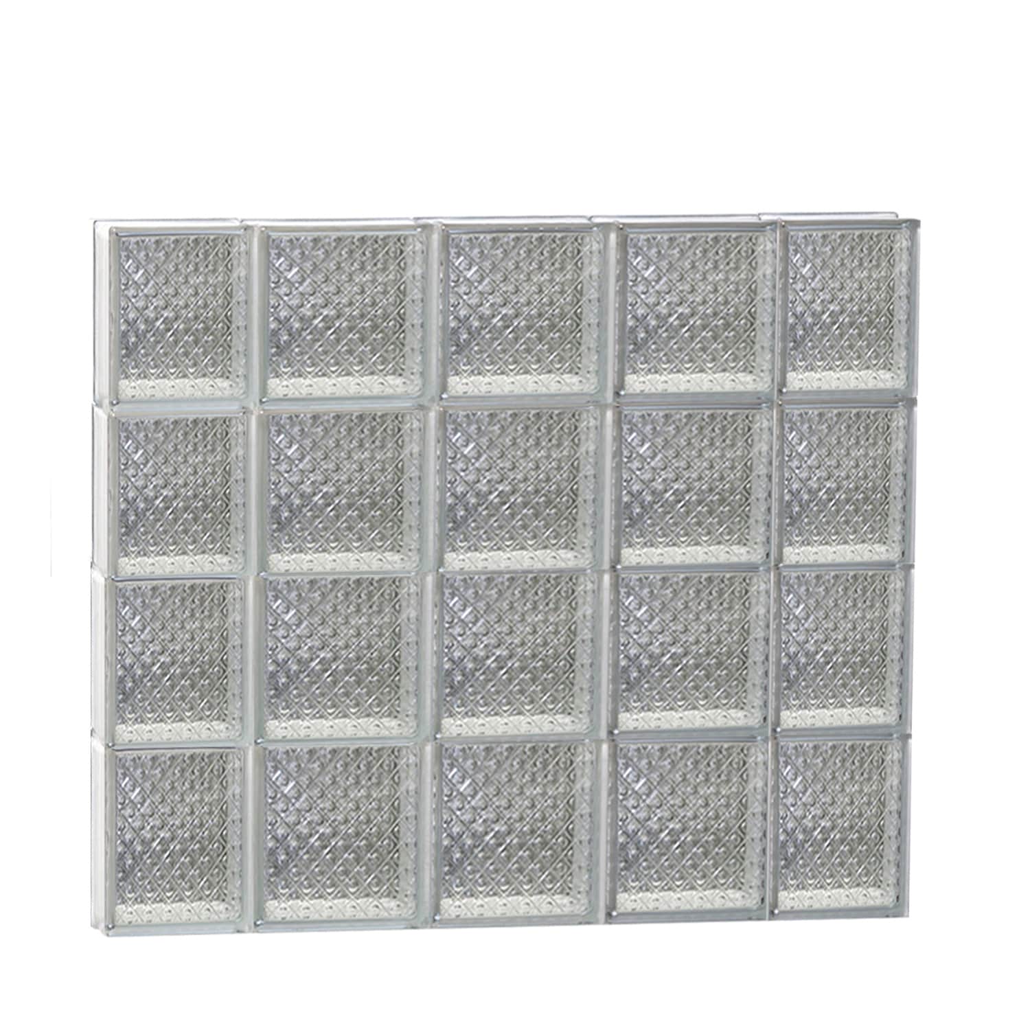 REDI2SET S3632DP Diamond Glass 34-3/4-in x 31-in Frameless Replacement Glass Block Window