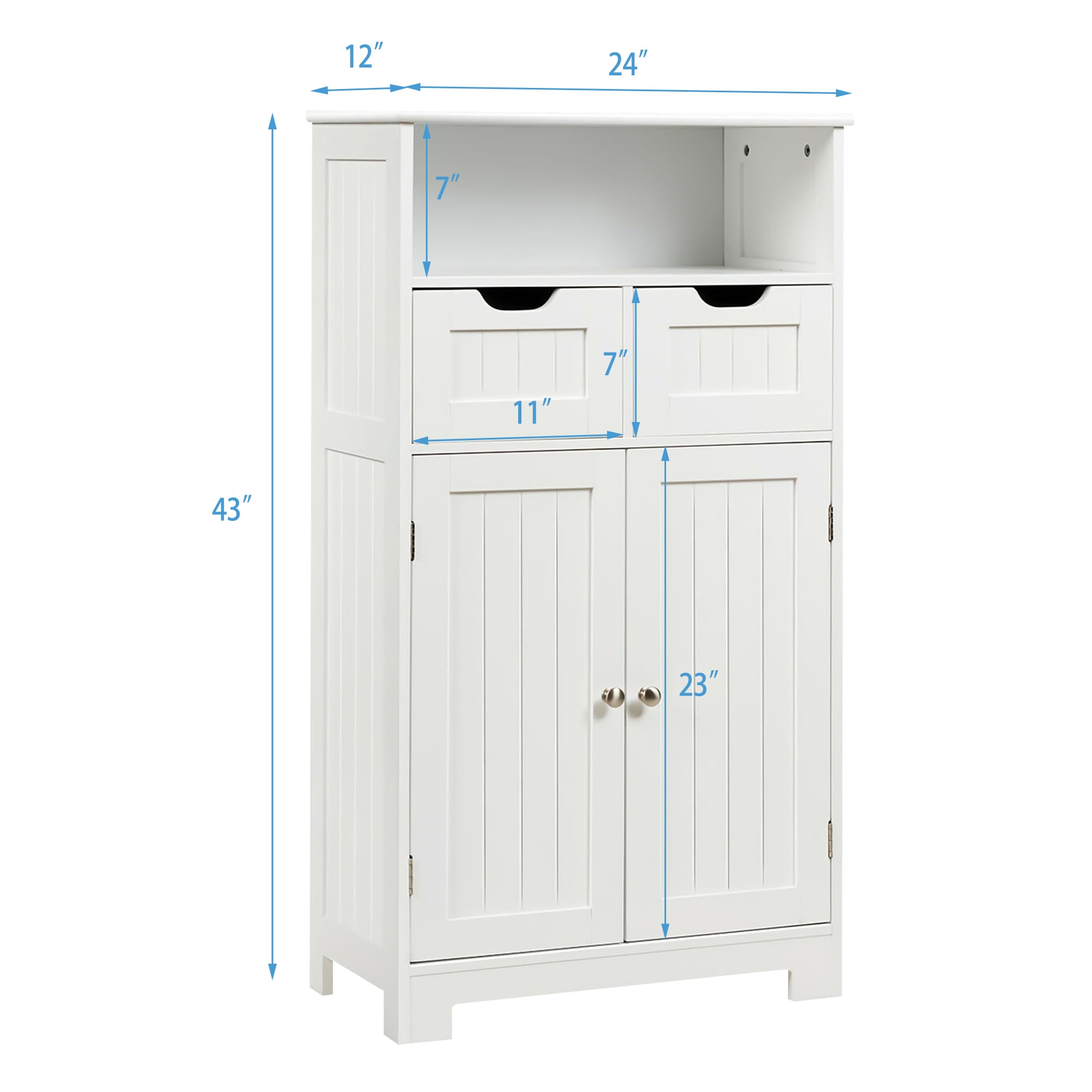 WELLFOR OUJ64500WH Linen-Cabinets - View #2