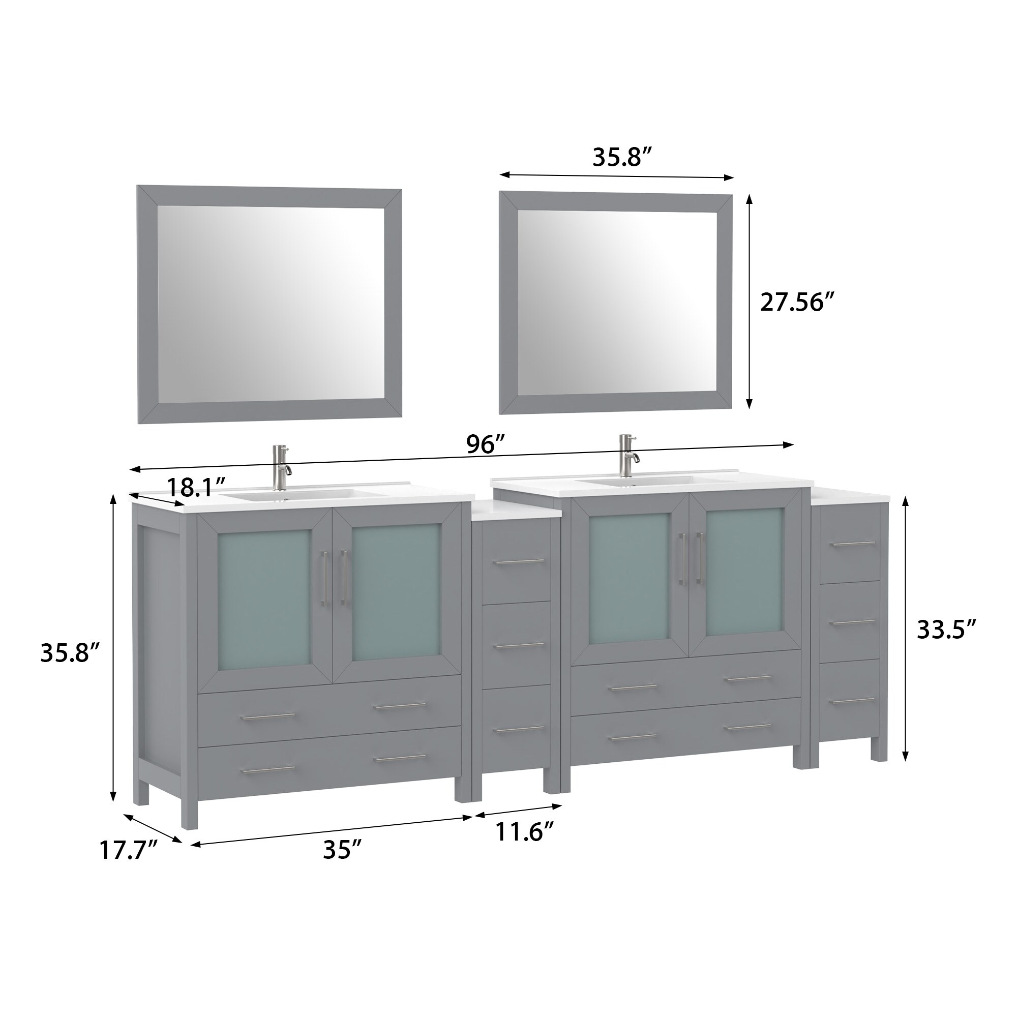 Vanity Art VA3036-96G Bath-Vanity-Combo - View #15