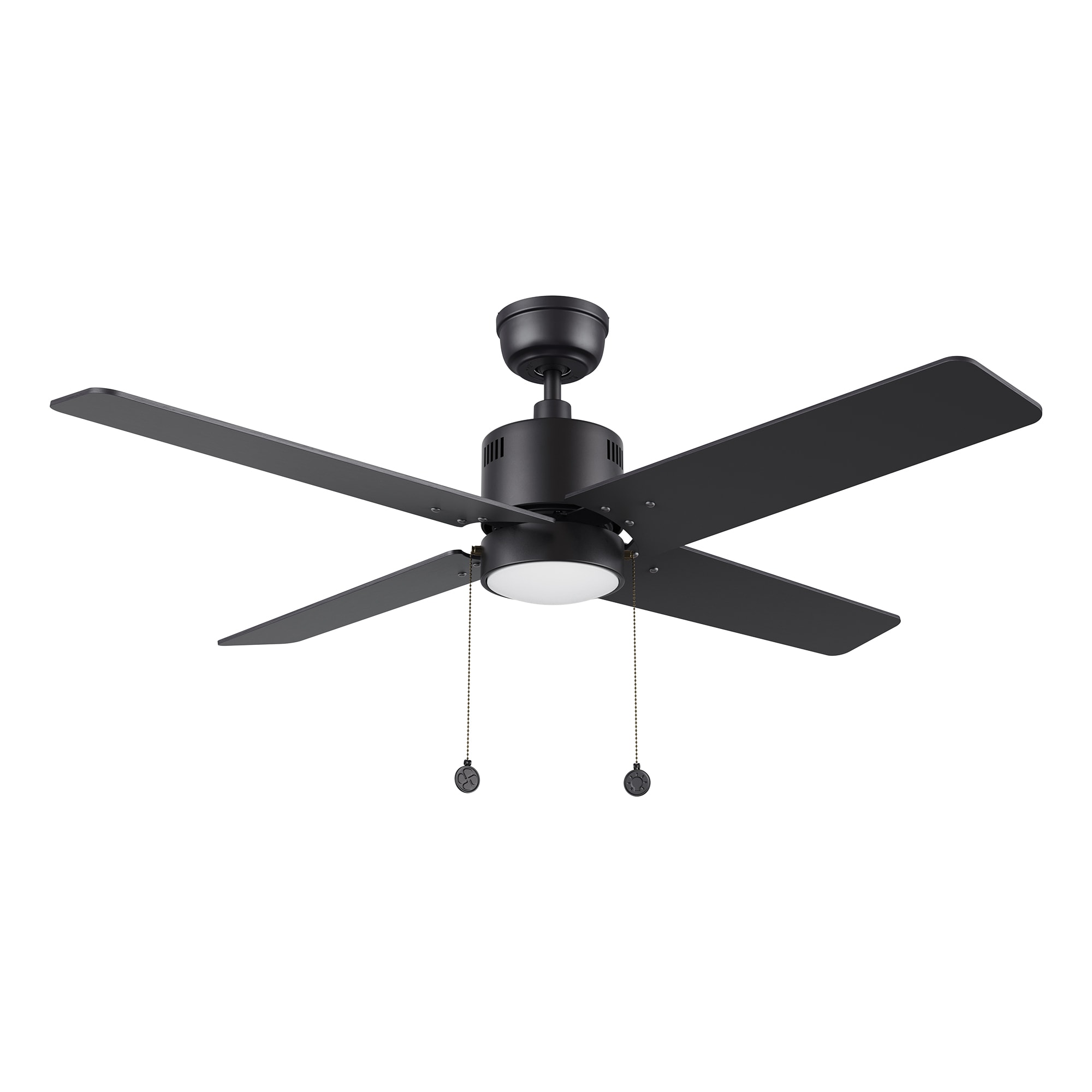 CARRO USA LCFP524E5-L21-B2-1 Rowan 52-in Integrated LED Black with Black Blades Ceiling Fan Light kit compatible ( 4 -Blade )