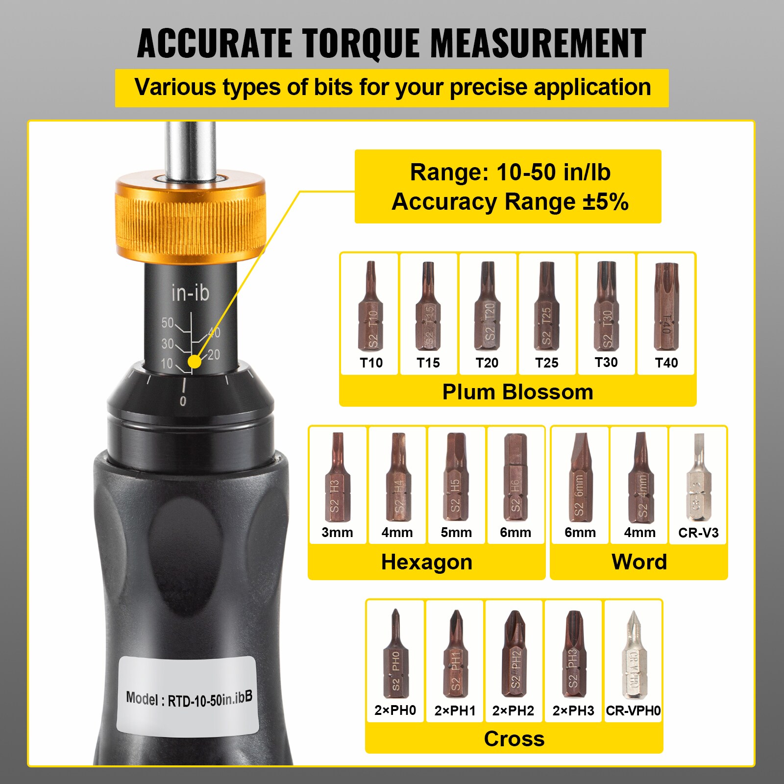 VEVOR SCNJQZBDDWC103427V0 Screwdrivers-Individual - View #3