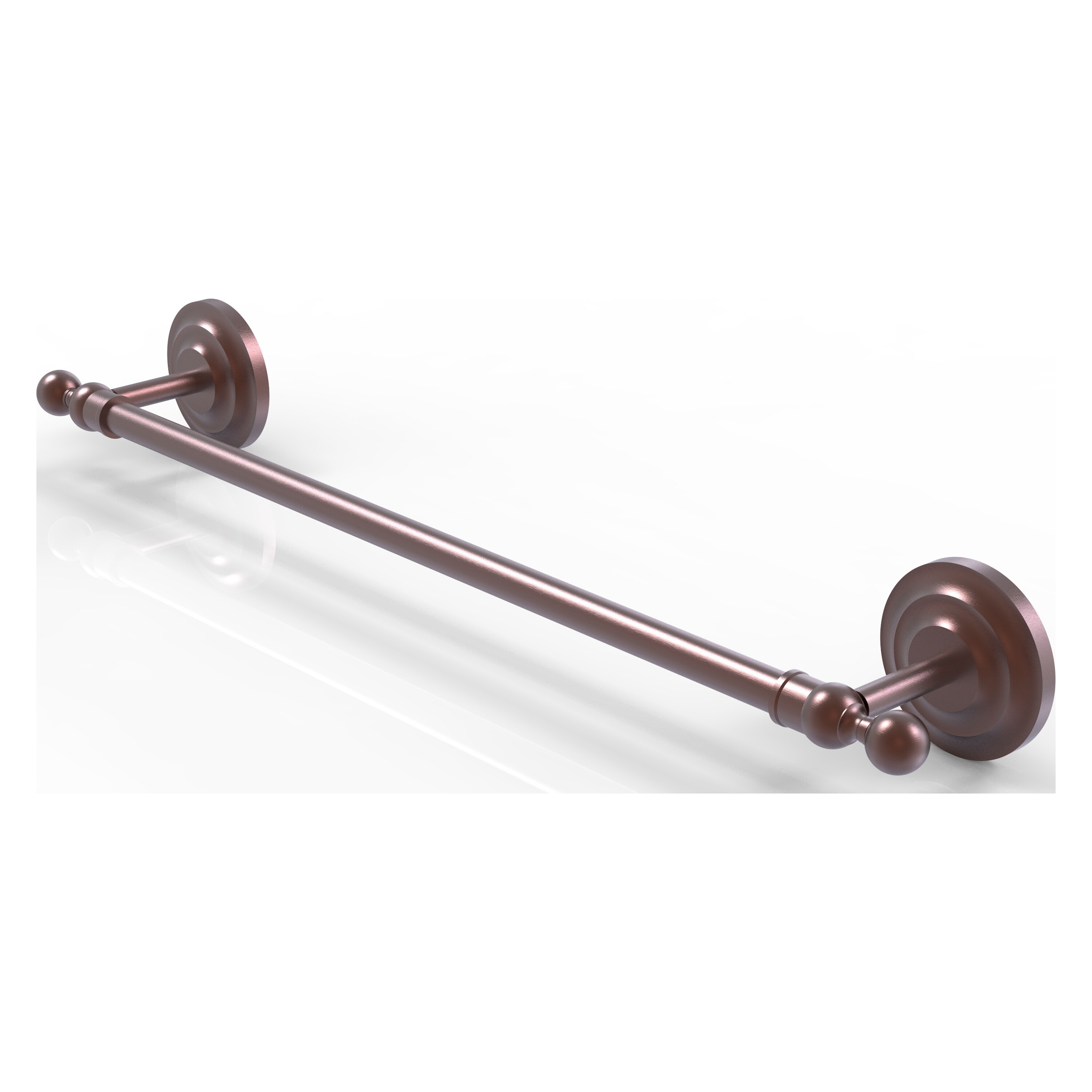 Allied Brass QN-41/30-CA Que New 30-in Antique Copper Wall mount Single Towel Bar