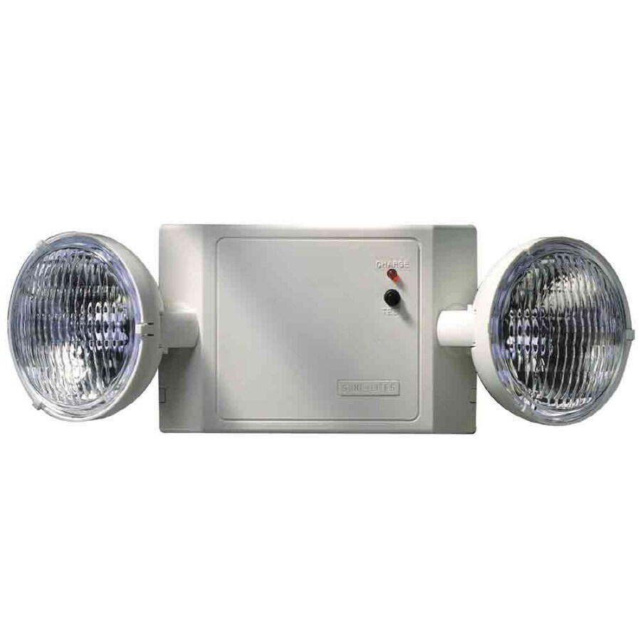 Emergency Light: Halogen, Indoor, 36 W Lamp Watt, 120/277V AC, 36 W  Emergency Watt, Surface, Beige