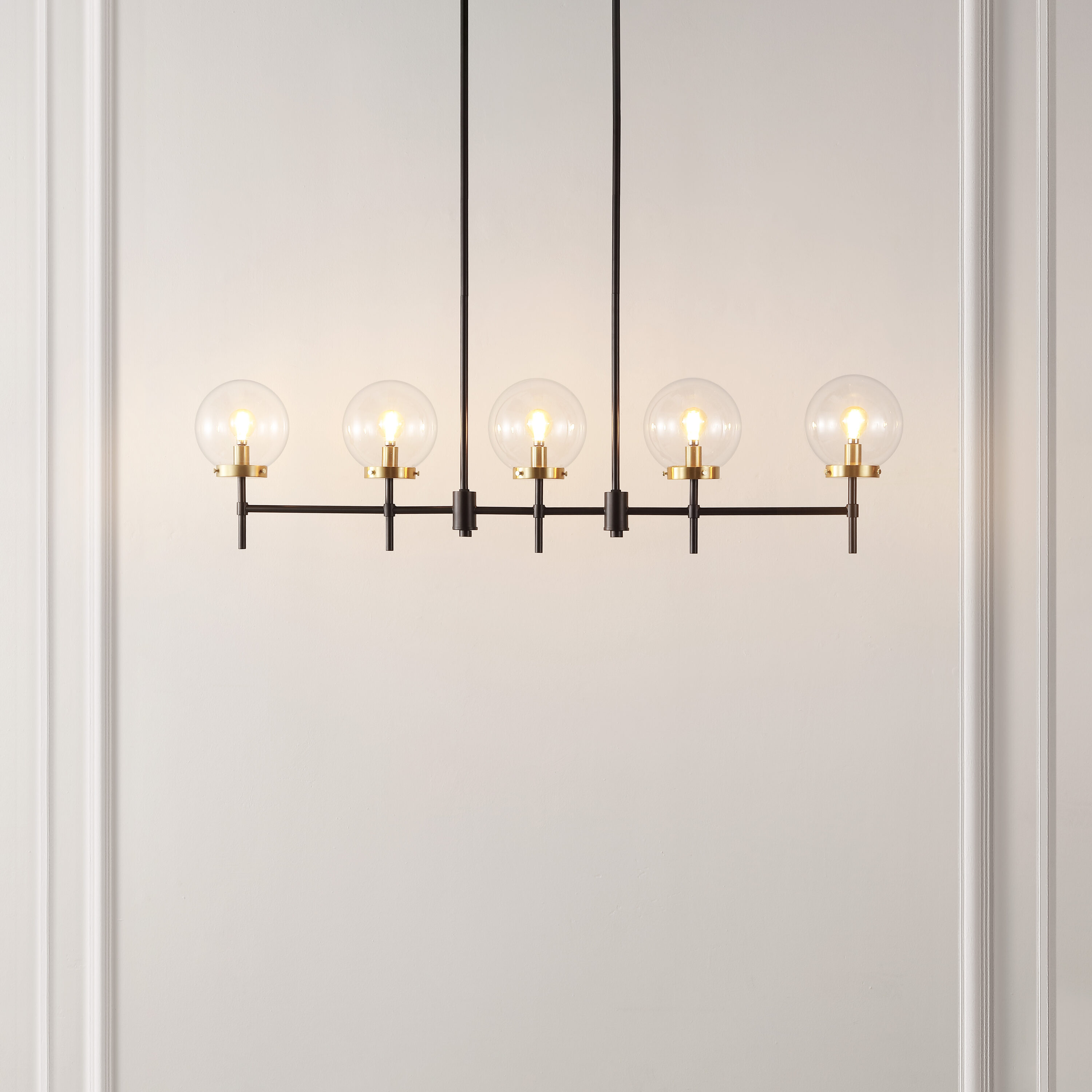 Mylah 5-Light Oil Rubbed Bronze Glass Globe Pendant