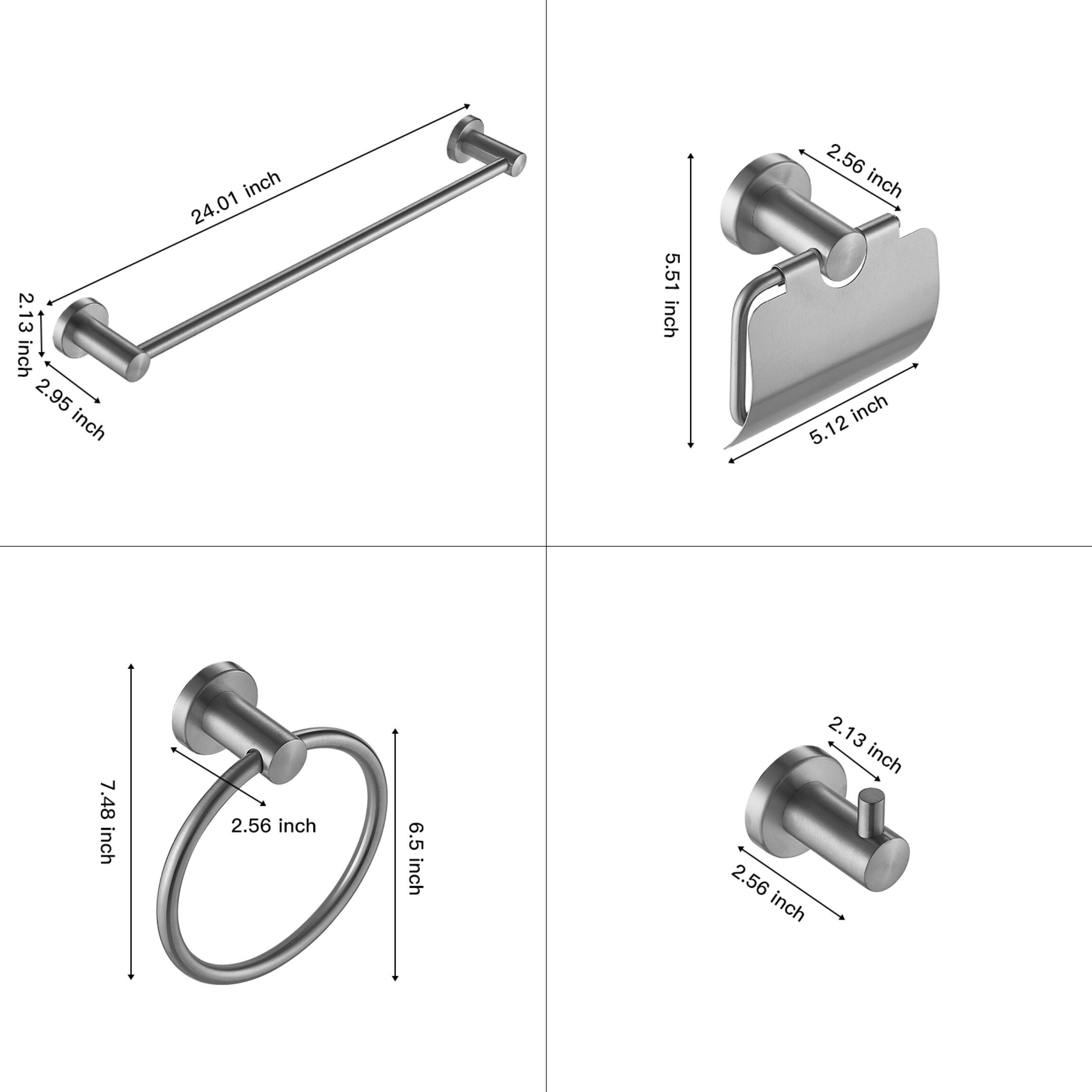 WELLFOR FH791074-S-N-5 Decorative-Bath-Hardware-Kits - View #3