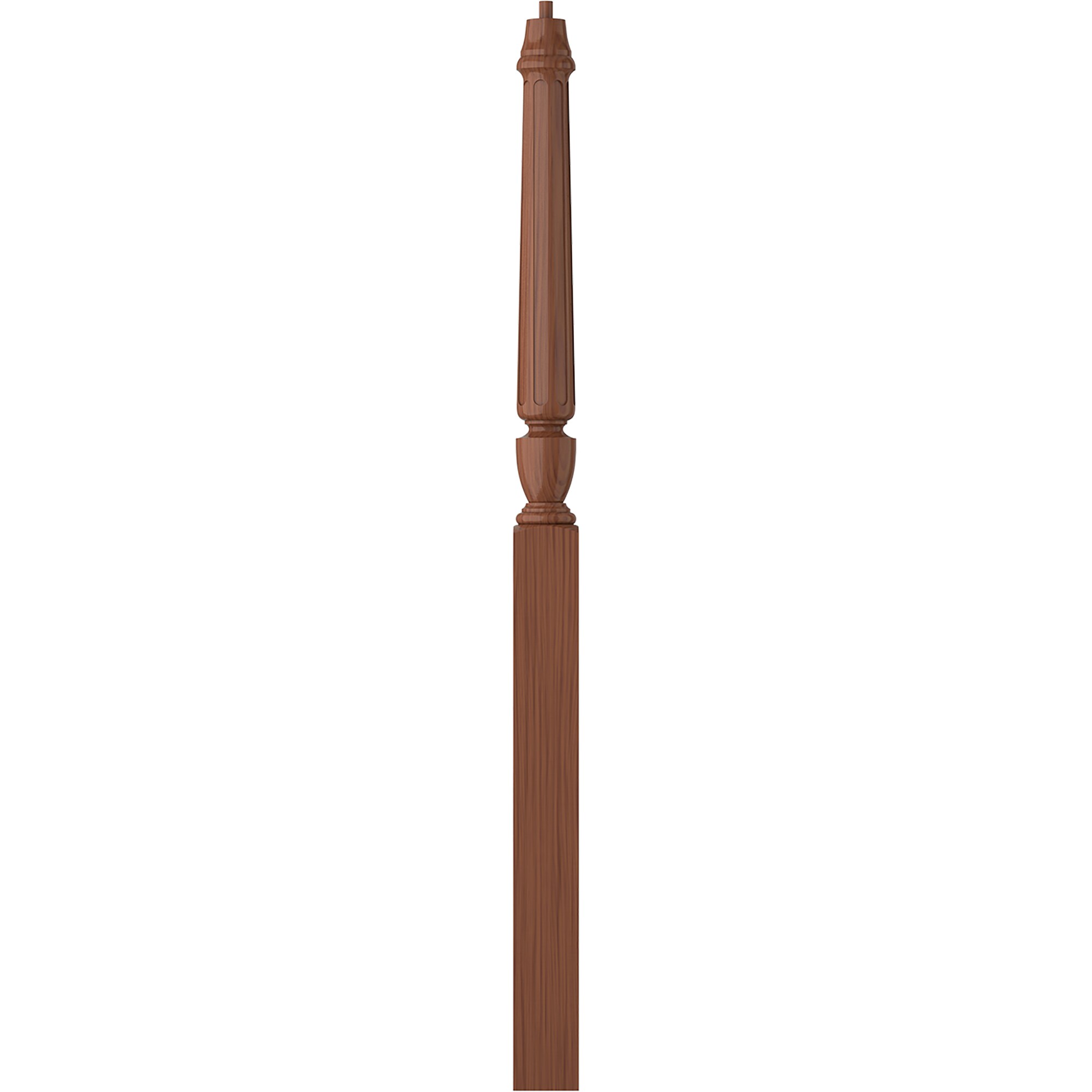 L.J. Smith Stair Systems LJF-3015-C Regent 58-in x 3.5-in Unfinished Cherry Intermediate Stair Newel Post