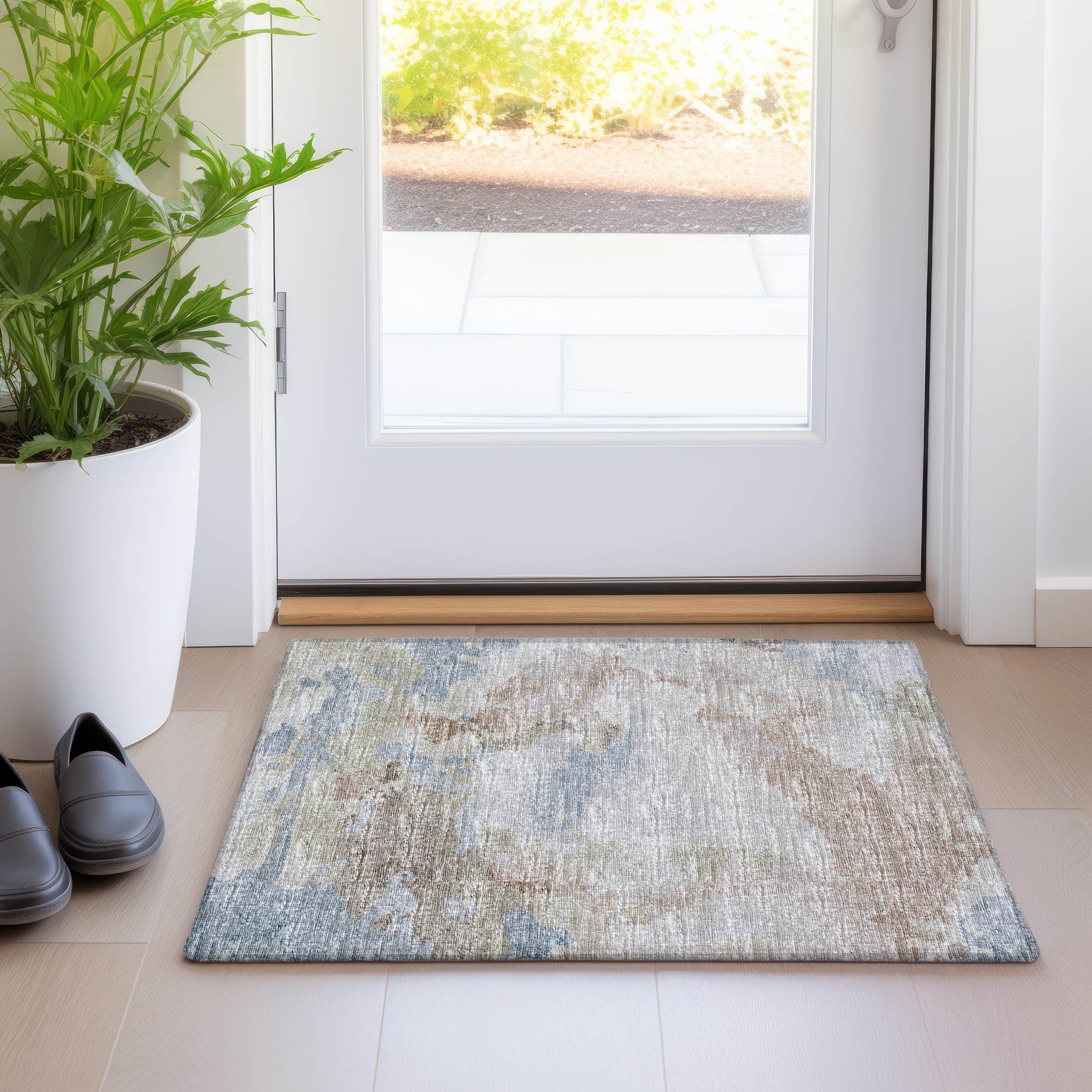 Addison Rugs AMF67MO20X30 Mayfield AMF67MO 2 x 3 (ft) Loomed Polyester Moody Rectangular Indoor Abstract Machine washable Area rug