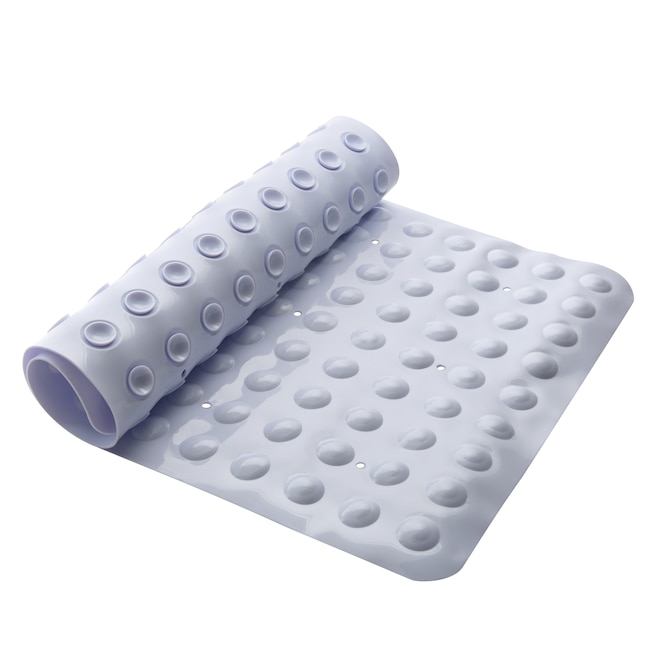 beton overdracht diepgaand Bath Bliss Sanitized 15.5-in x 27.5-in White PVC Bath Mat in the Bathroom  Rugs & Mats department at Lowes.com