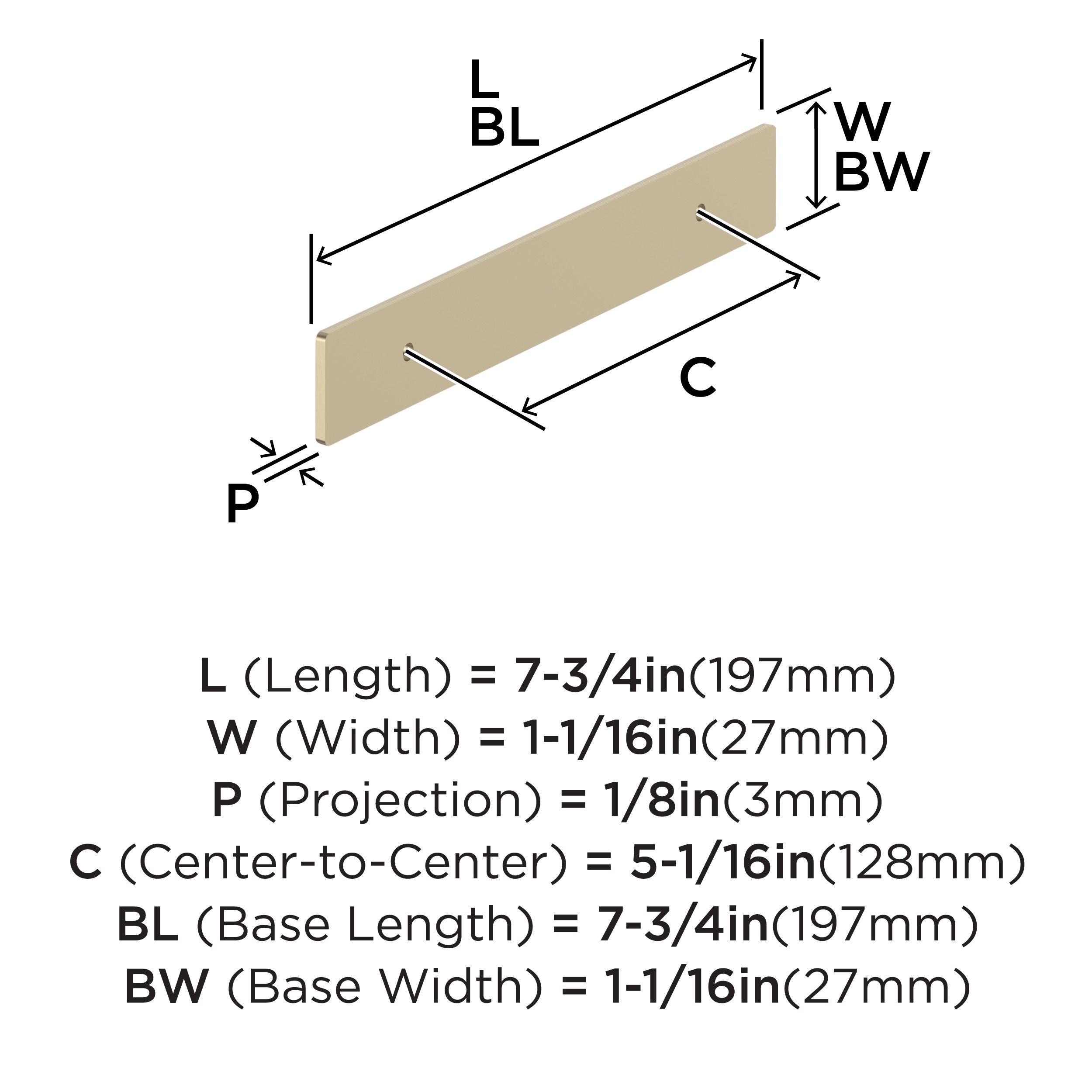 Amerock BP37603BBZ Drawer-Hardware - View #3