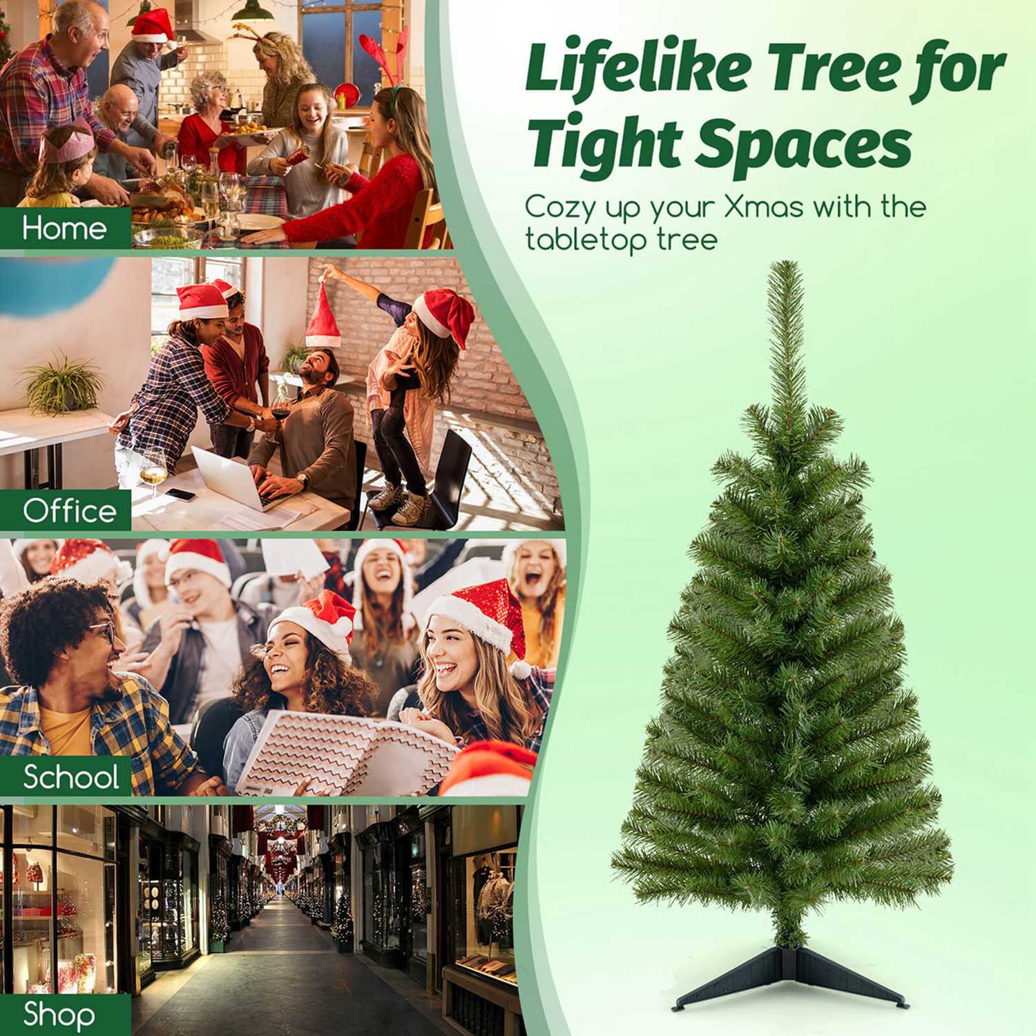 Costway HCST03764 Artificial-Christmas-Trees - View #9