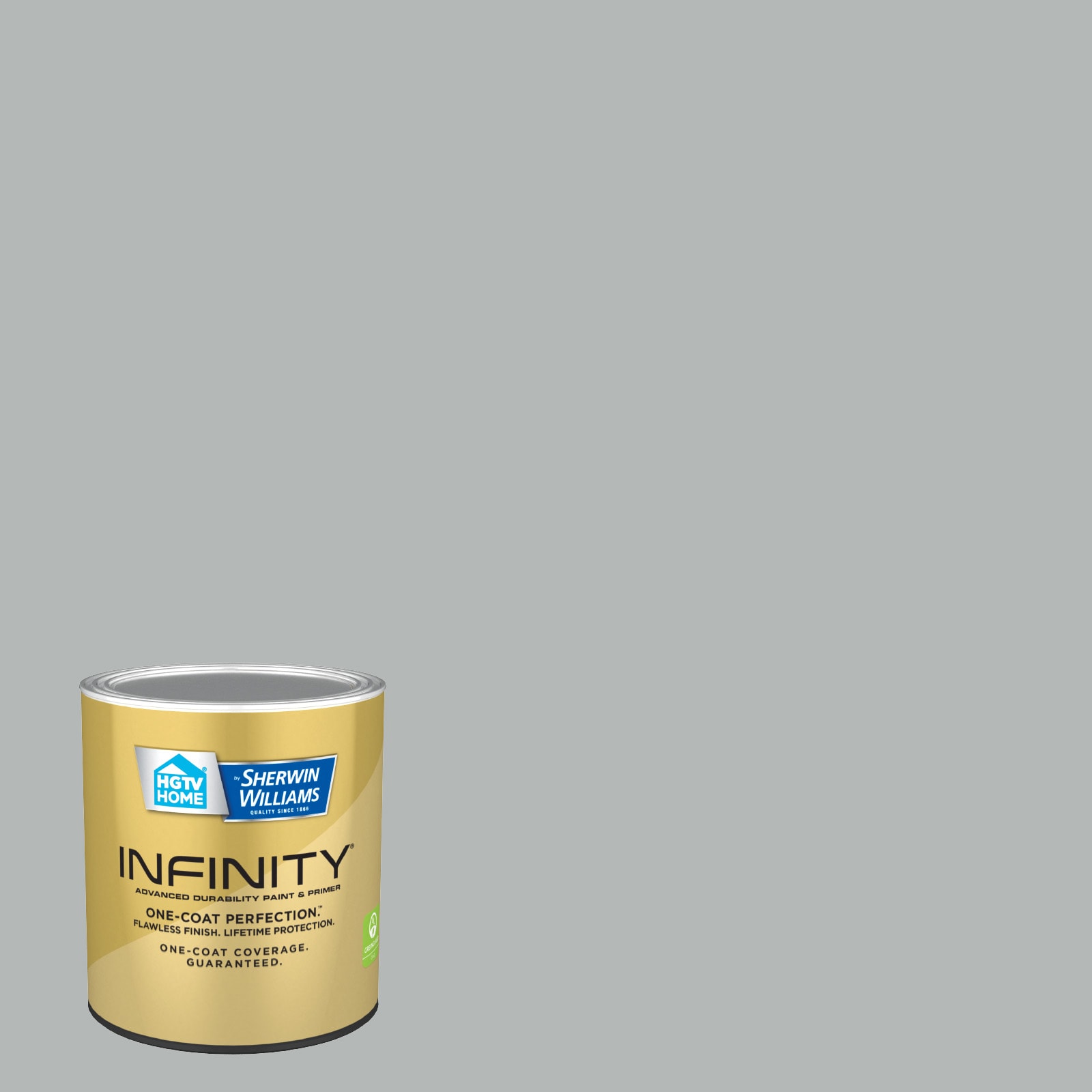 HGTV HOME by Sherwin-Williams 4008-1B-535120 Infinity Semi-gloss Polished Silver 4008-1b Latex Interior Paint + Primer (1-quart)