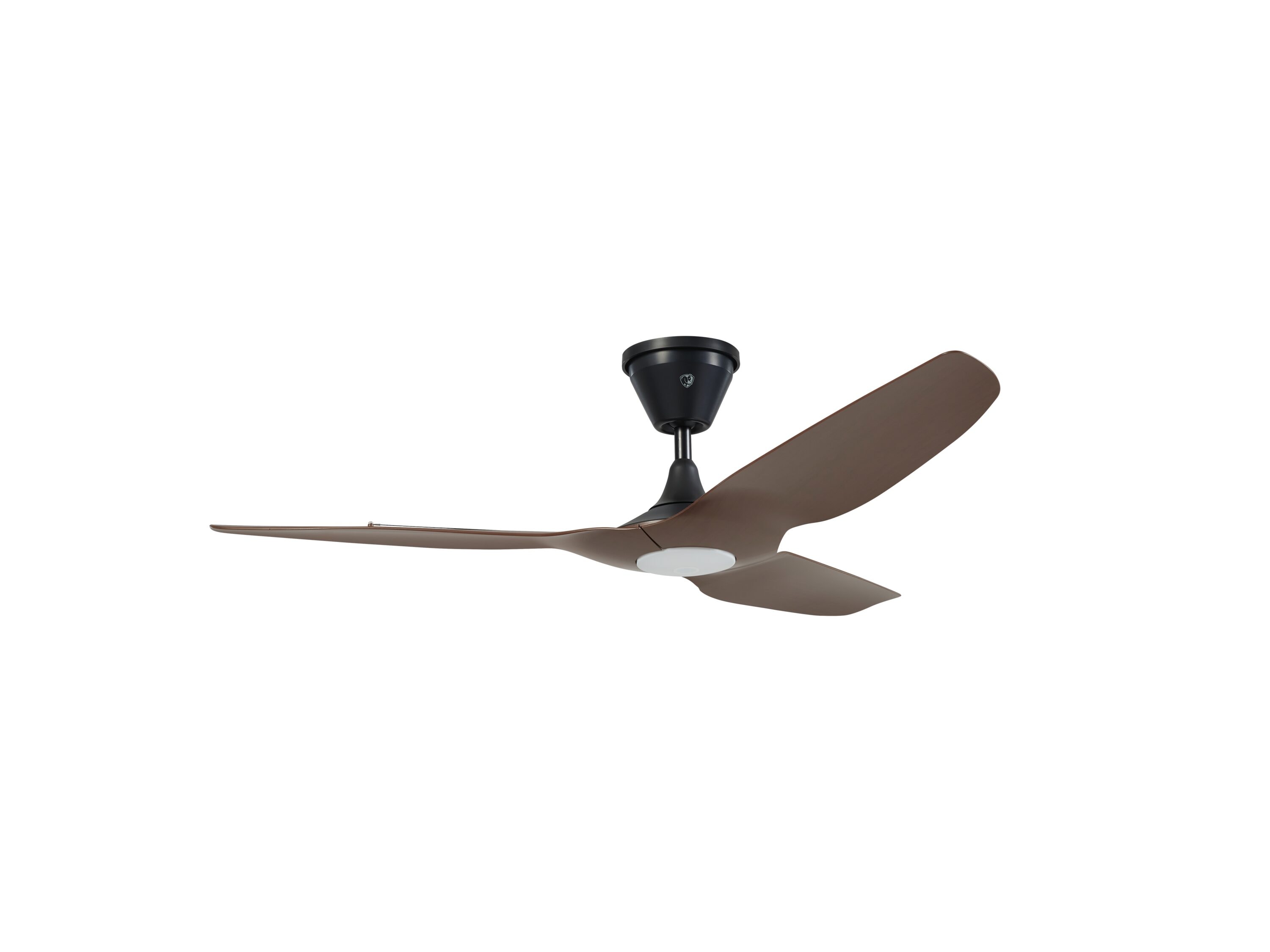 Big Ass Fans 840325215754 Haiku Coastal 52-in Color-Changing Integrated LED Outdoor Smart Black with Cocoa Bamboo Blades Ceiling Fan With Light - Remote Included ( 3 -Blade )