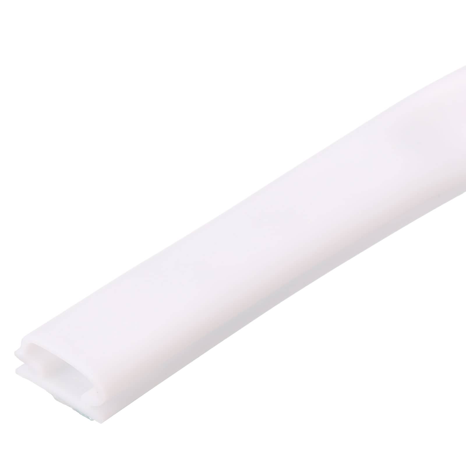 Harfington Rubber Weather Stripping Door Seal Strip 50 Feet D-Shaped Draught Excluder for Door Window Frame Self Adhesive Waterproof Weather Sealing Strip for 0.16 Inch to 0.22 Inch Gap White