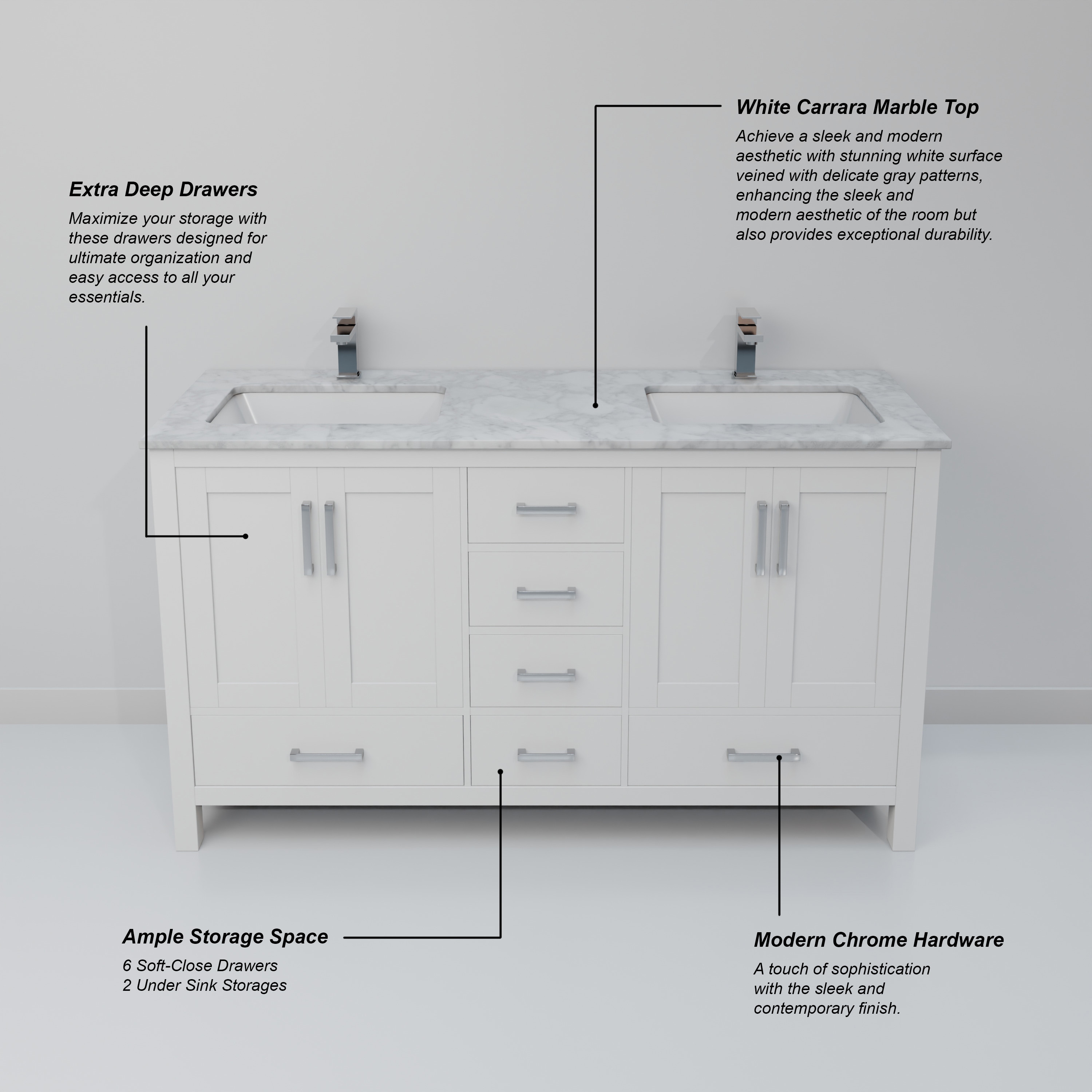 Lexora LJ342260DADSM58 Bath-Vanity-Combo - View #9