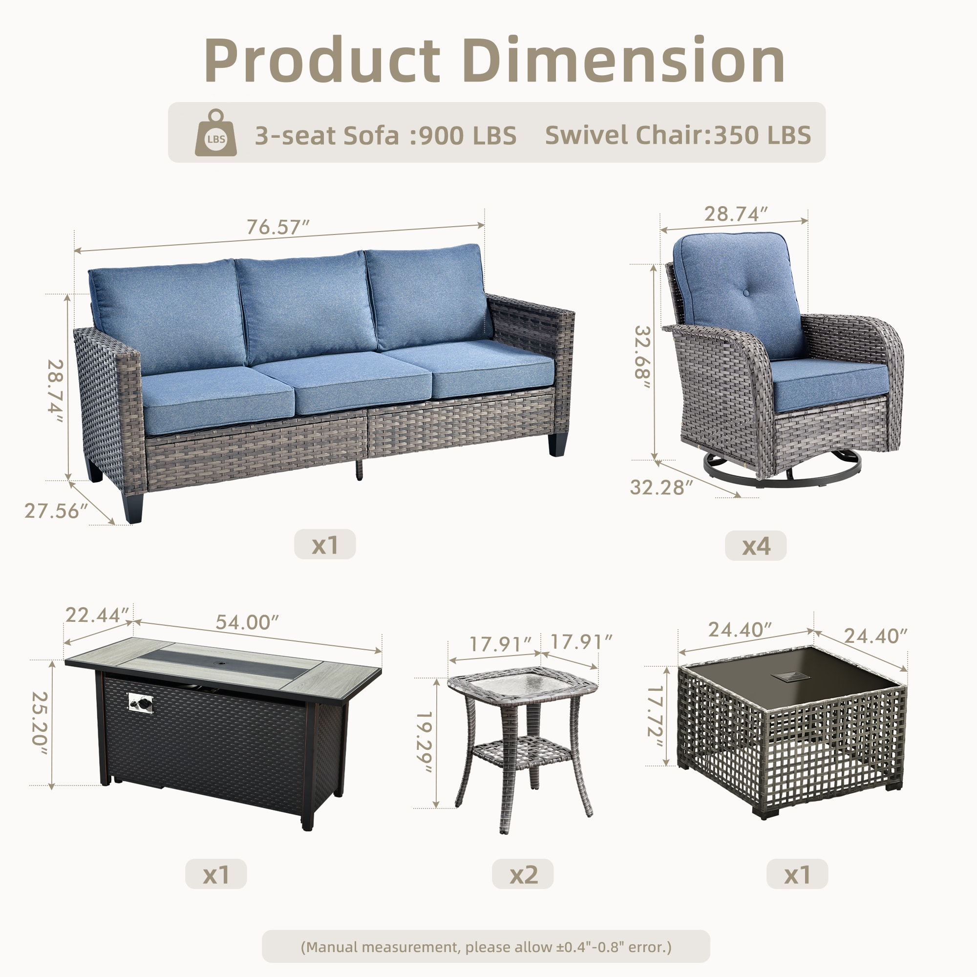 weaxty HMB8503YZGNCRS310S1 Patio-Conversation-Sets - View #7