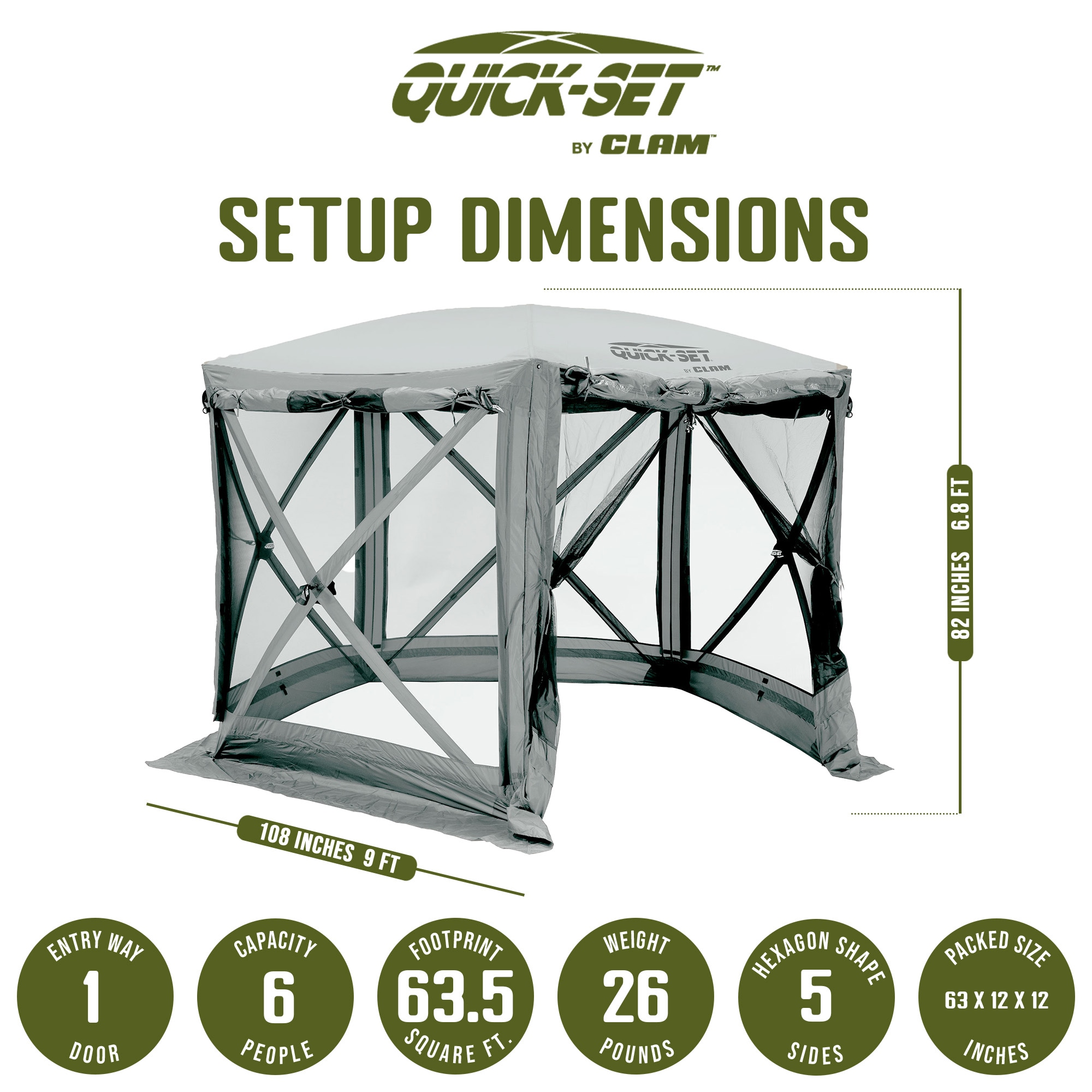 Clam Outdoors 409469 Canopies-Sl - View #2