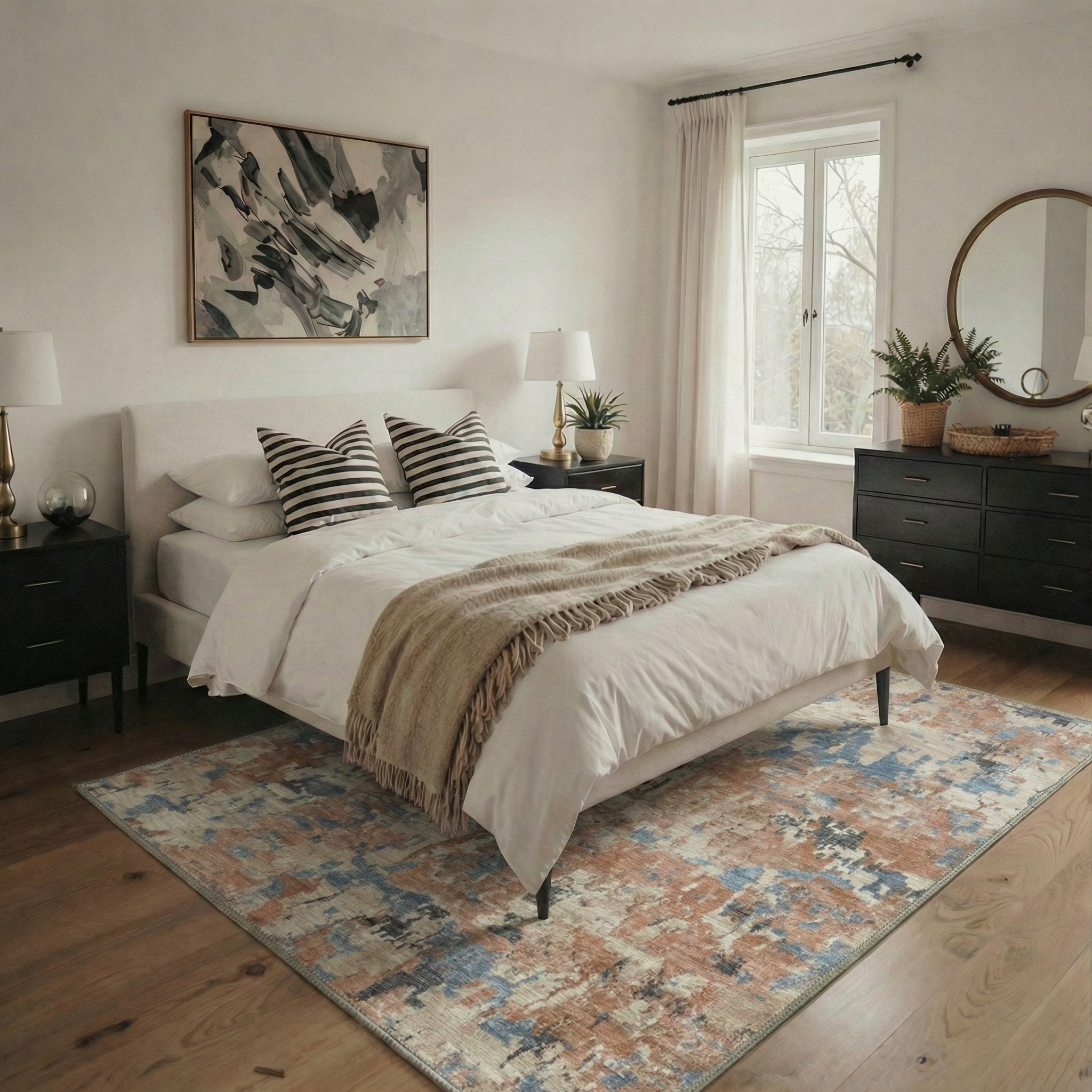 BAVNI 9X12 Area Rugs for Living Room Machine Washable Non Slip Backing ...